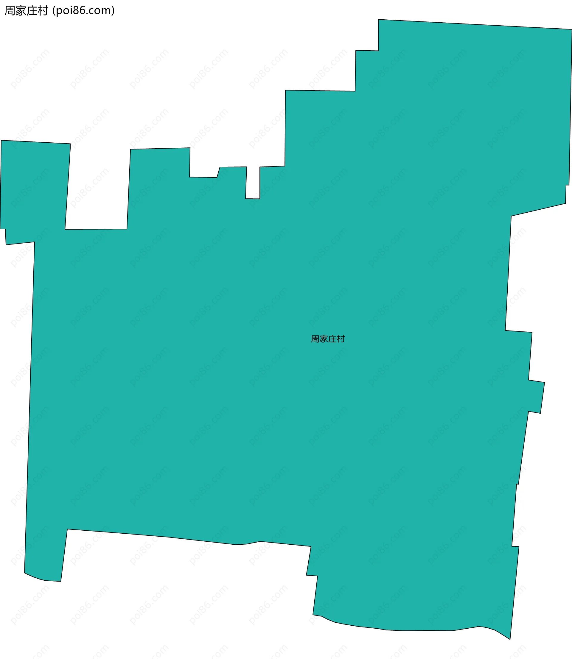 周家庄村边界地图