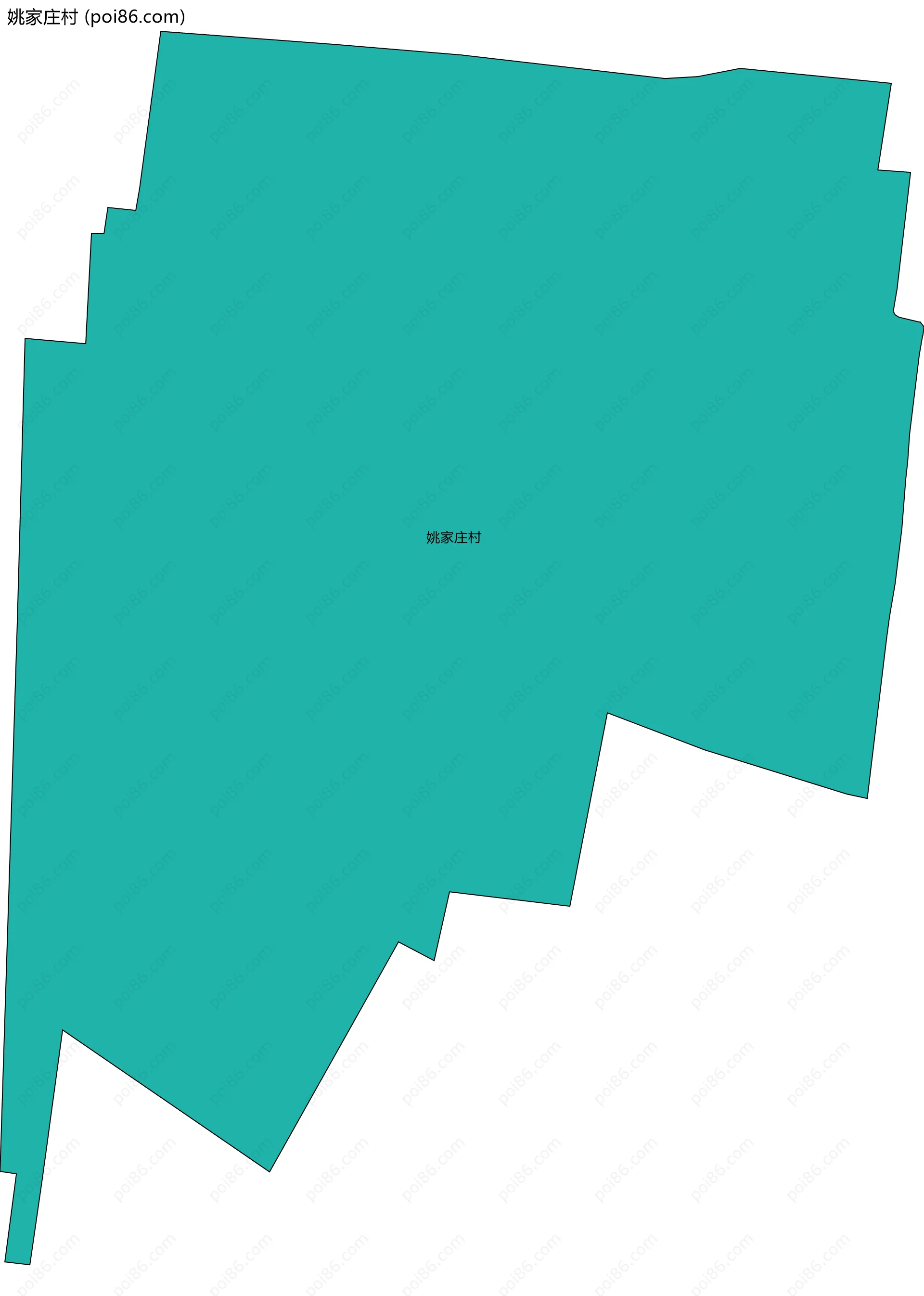 姚家庄村边界地图