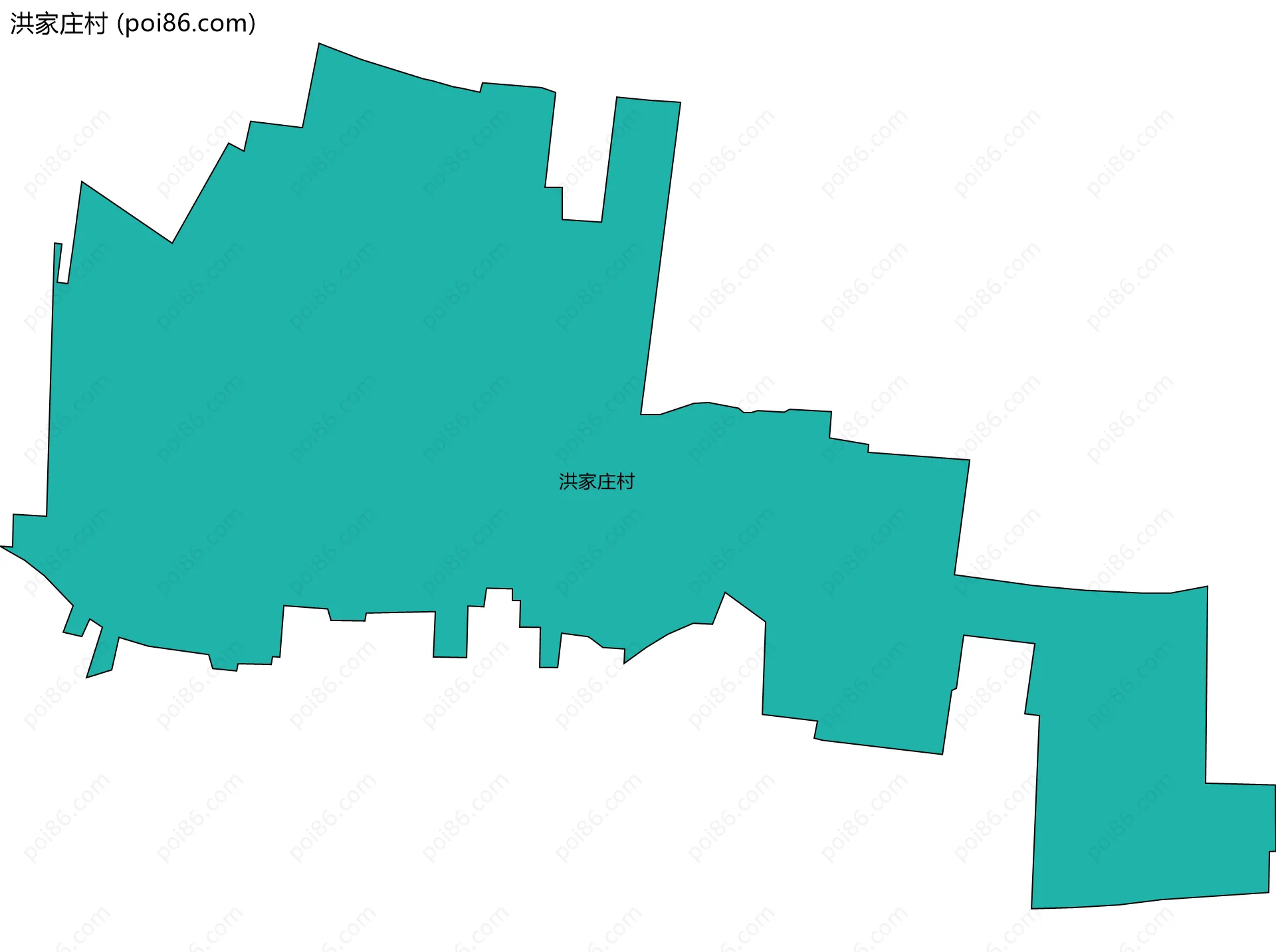 洪家庄村边界地图