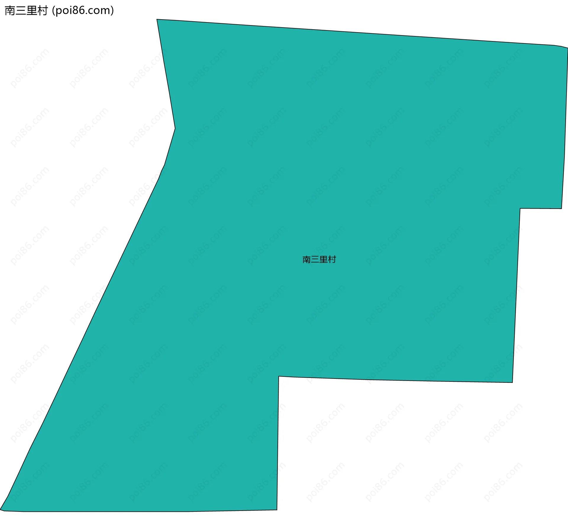 南三里村边界地图