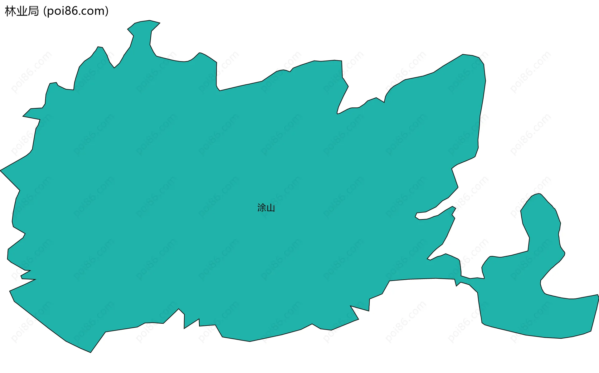 林业局边界地图(五级行政区划)