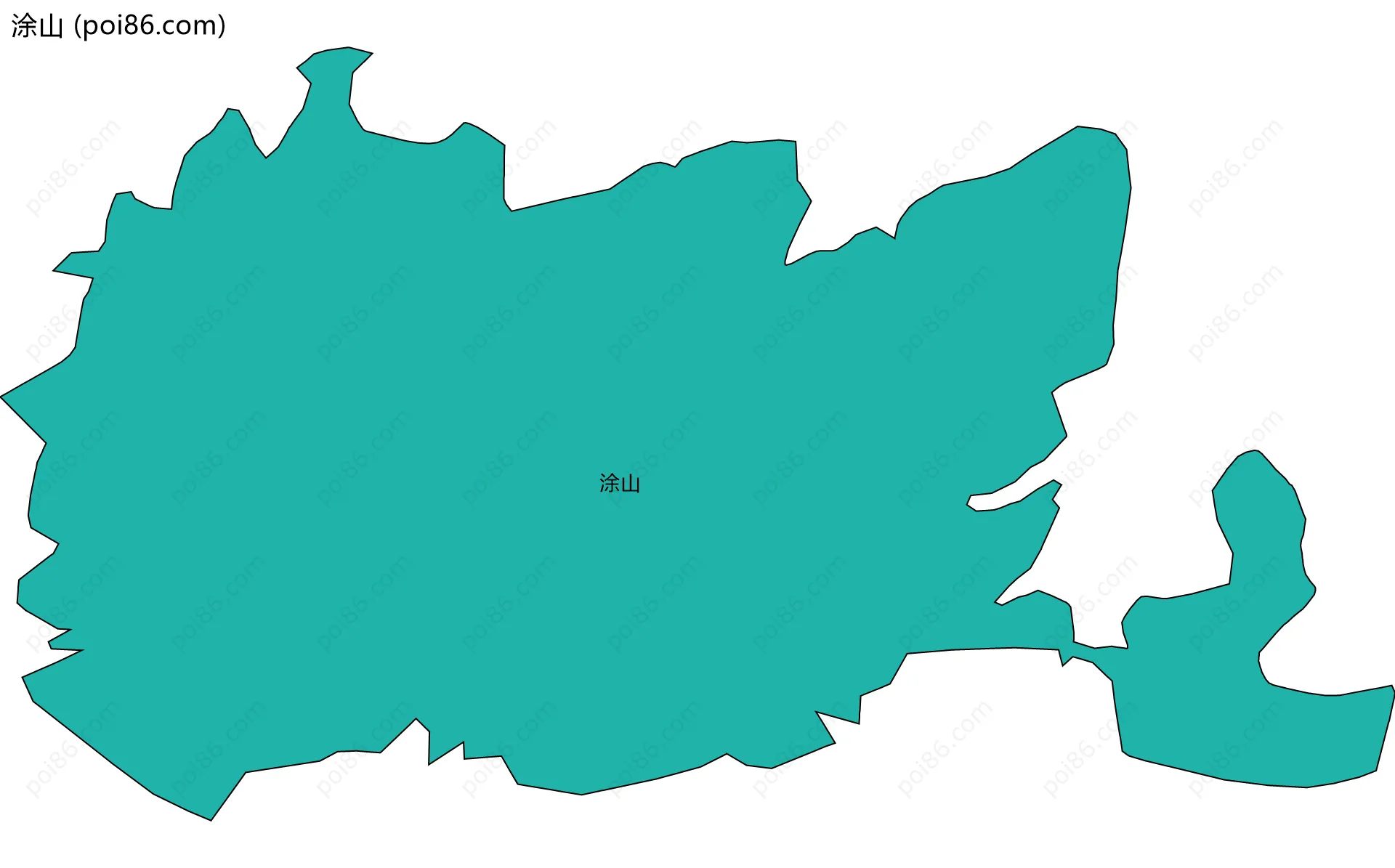涂山边界地图