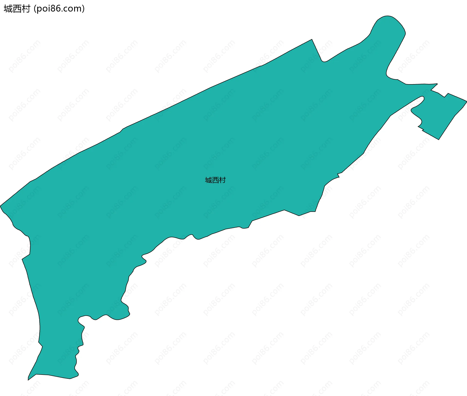 城西村边界地图