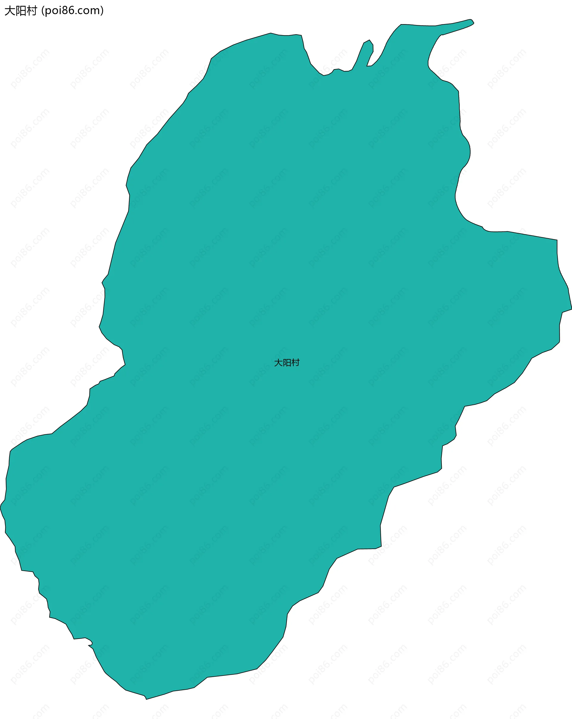 大阳村边界地图