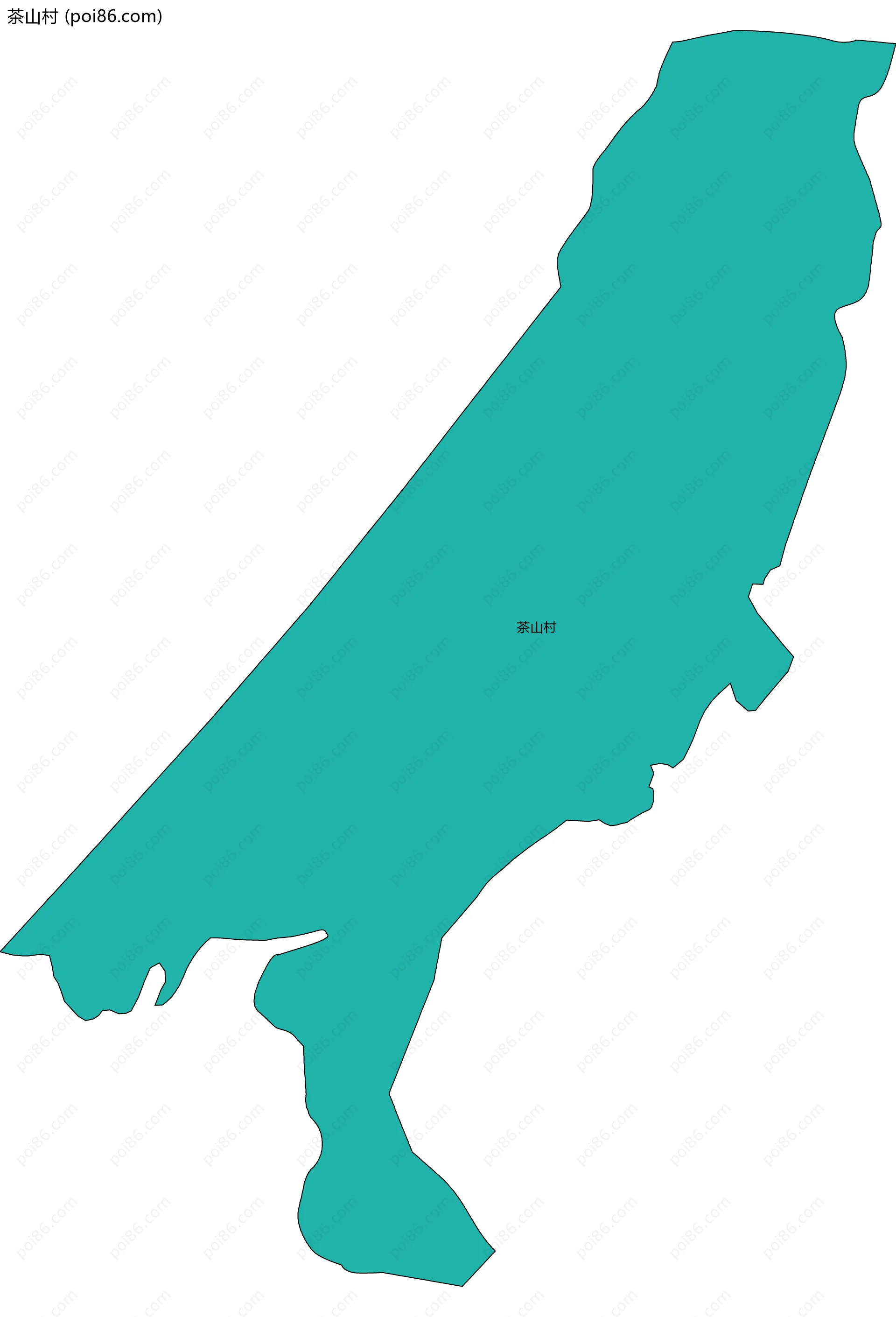茶山村边界地图