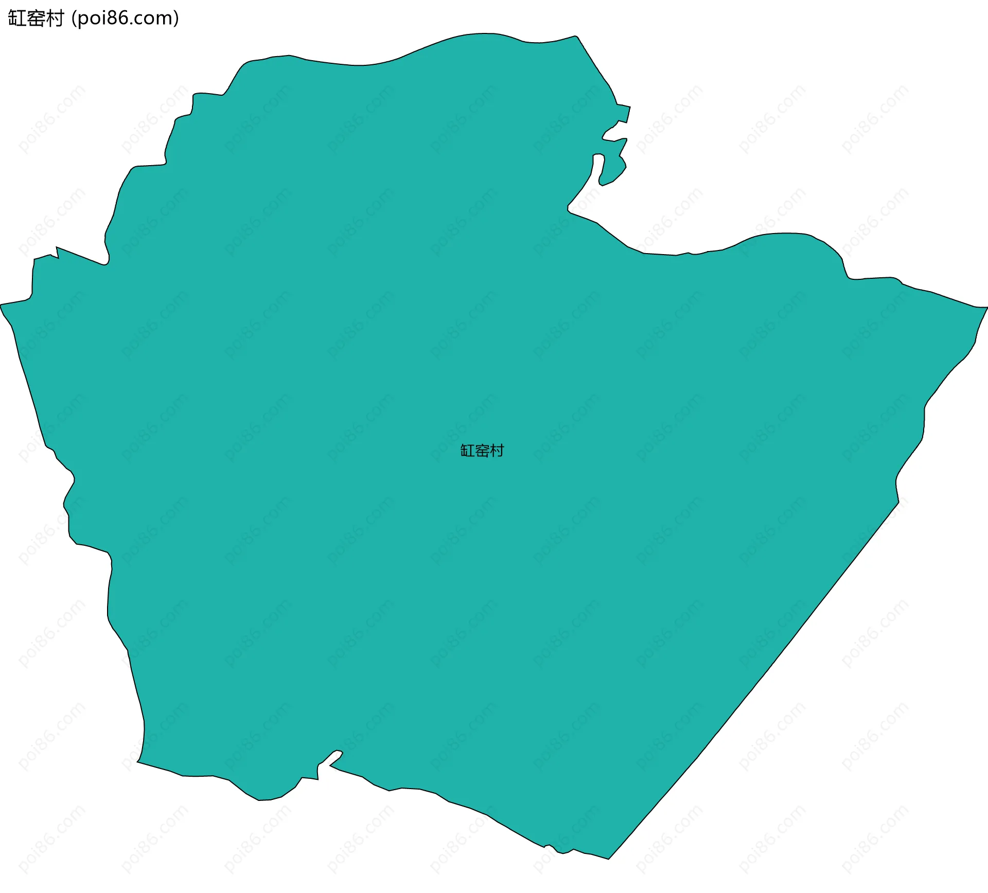 缸窑村边界地图