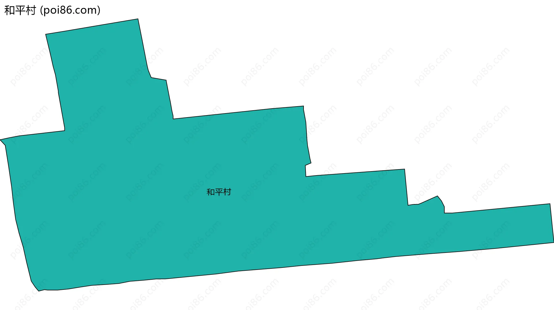 和平村边界地图
