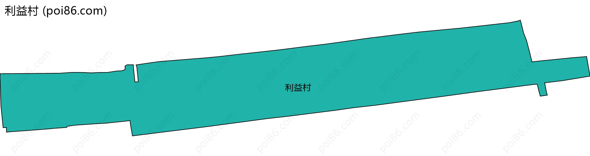 利益村边界地图