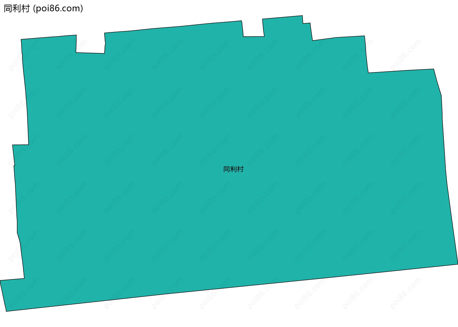 同利村边界地图