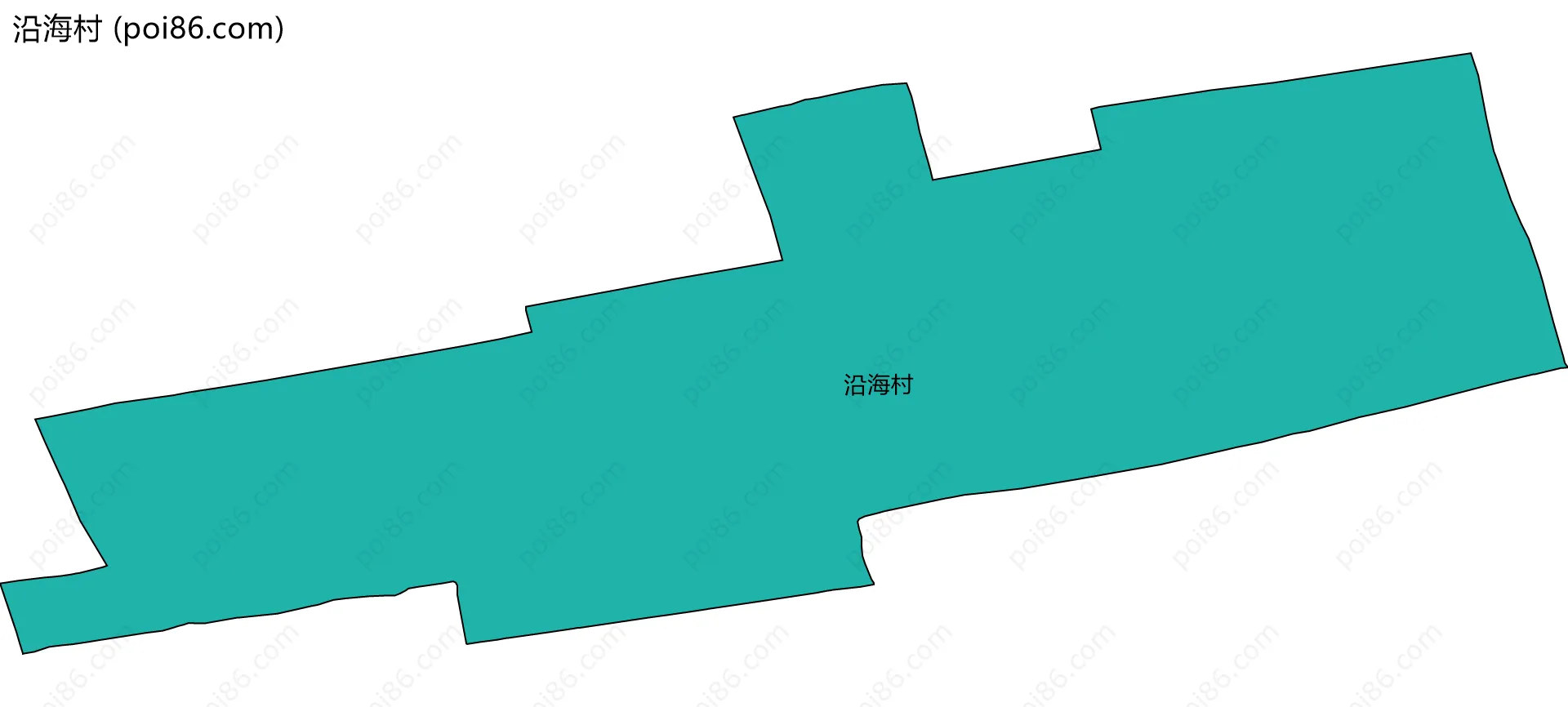 沿海村边界地图