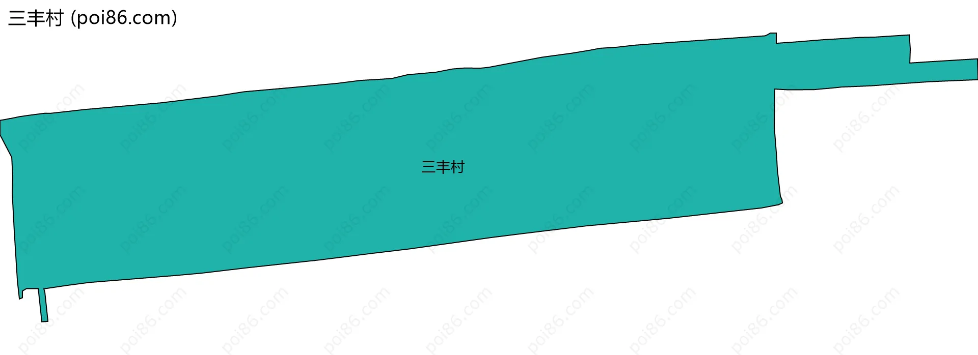 三丰村边界地图