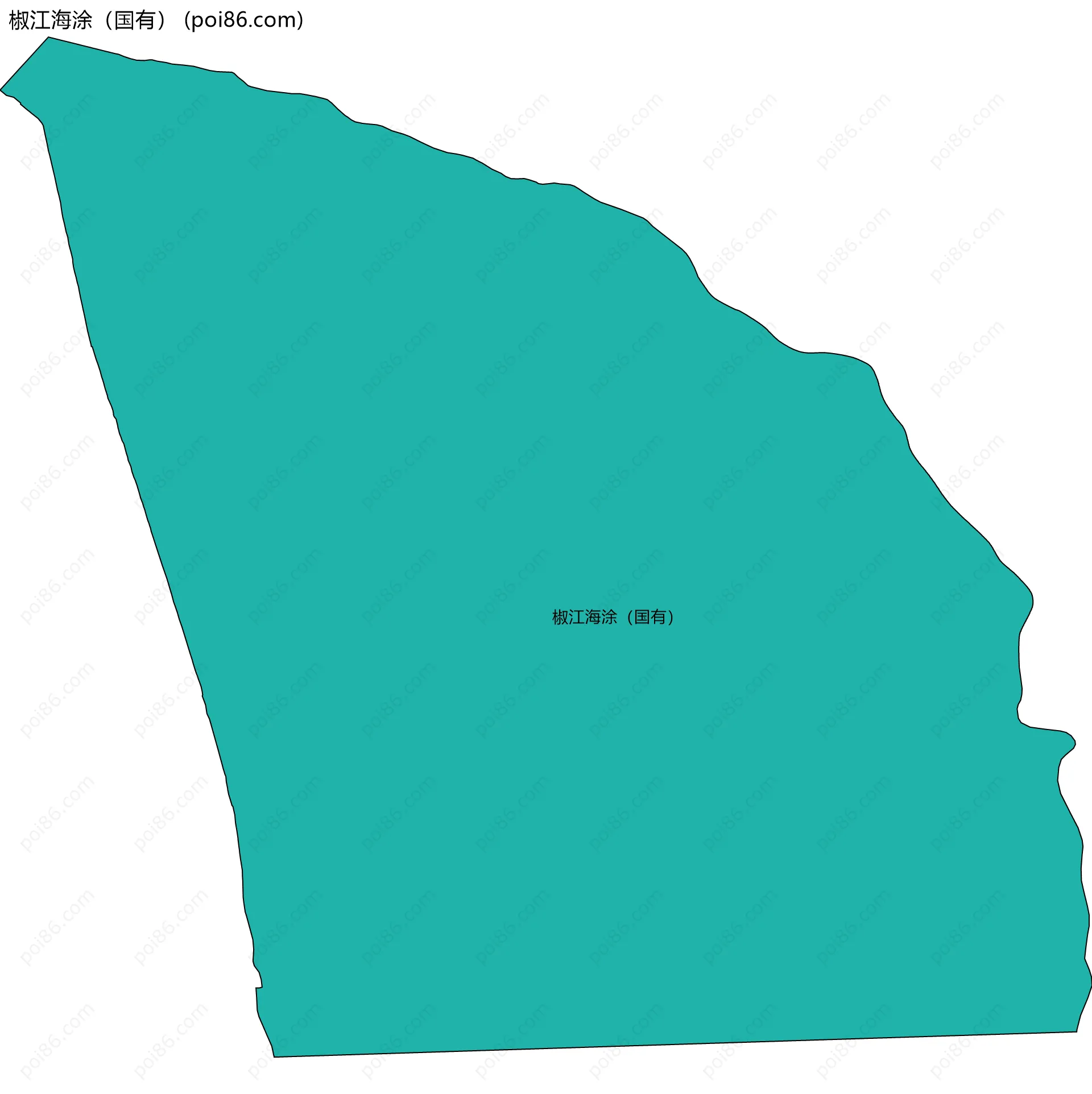 椒江海涂（国有）边界地图