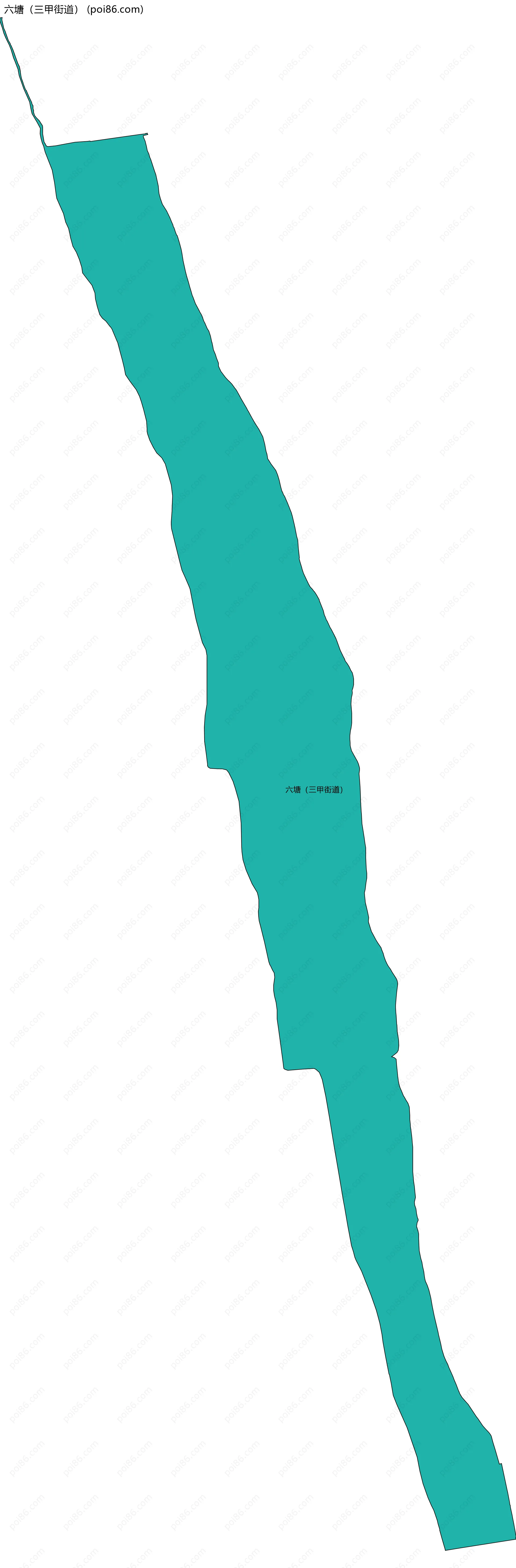 六塘（三甲街道）边界地图