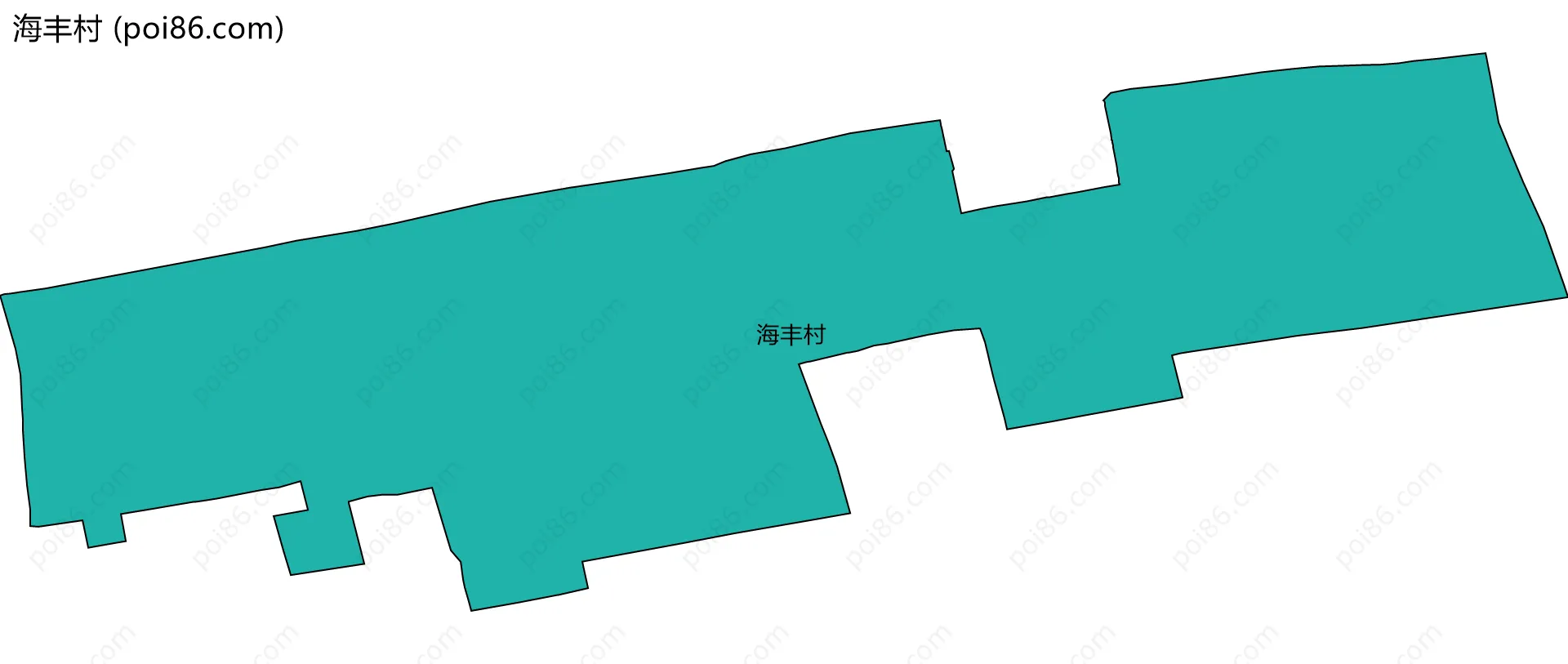 海丰村边界地图