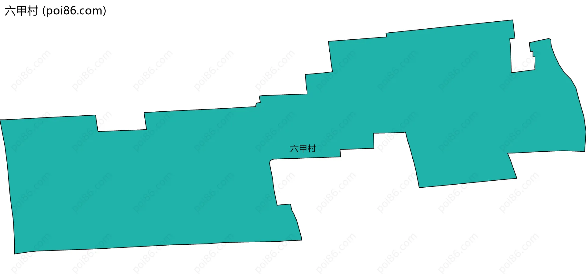 六甲村边界地图