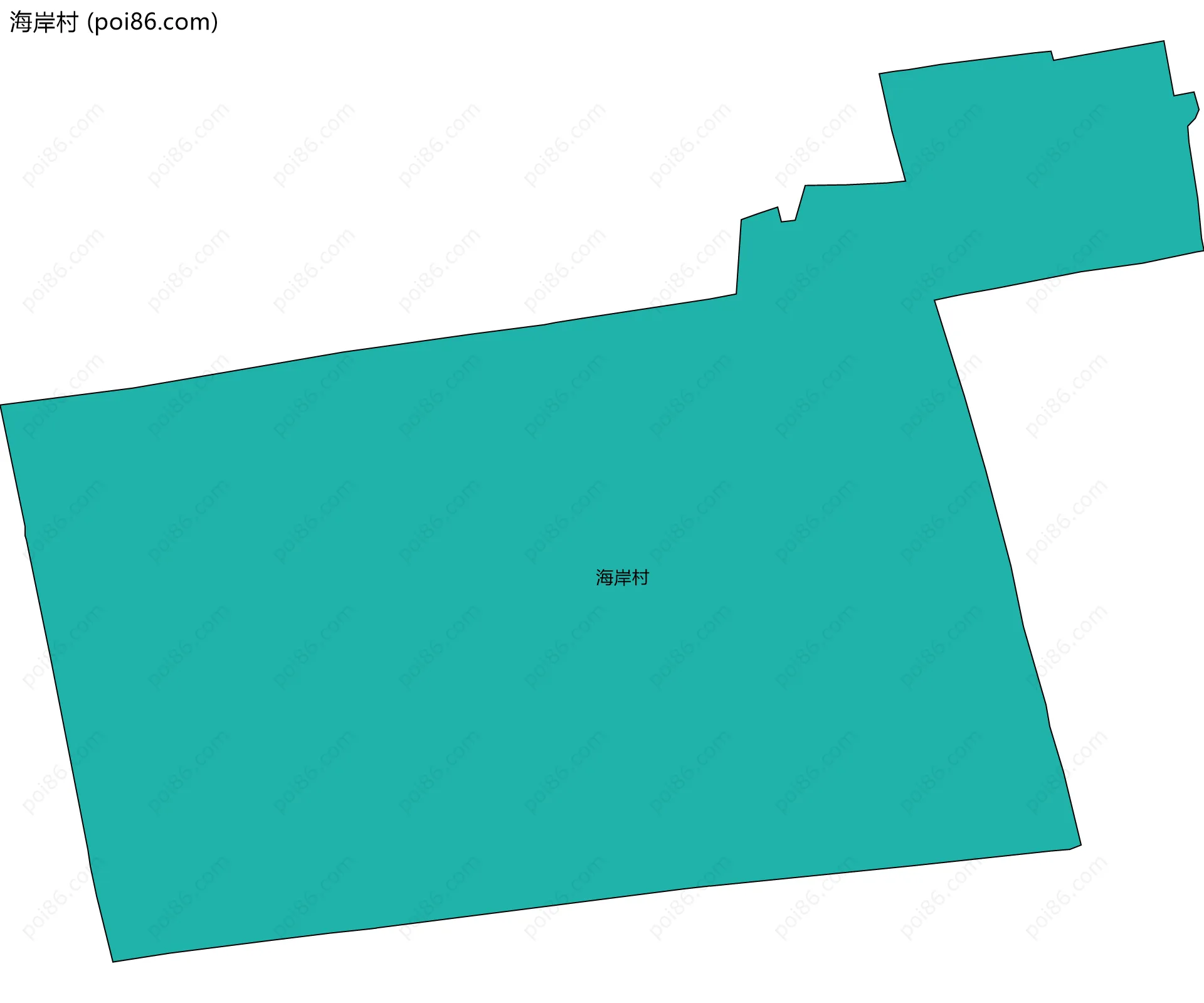 海岸村边界地图