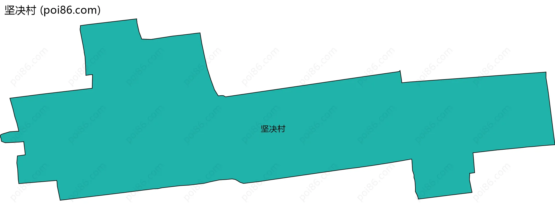 坚决村边界地图