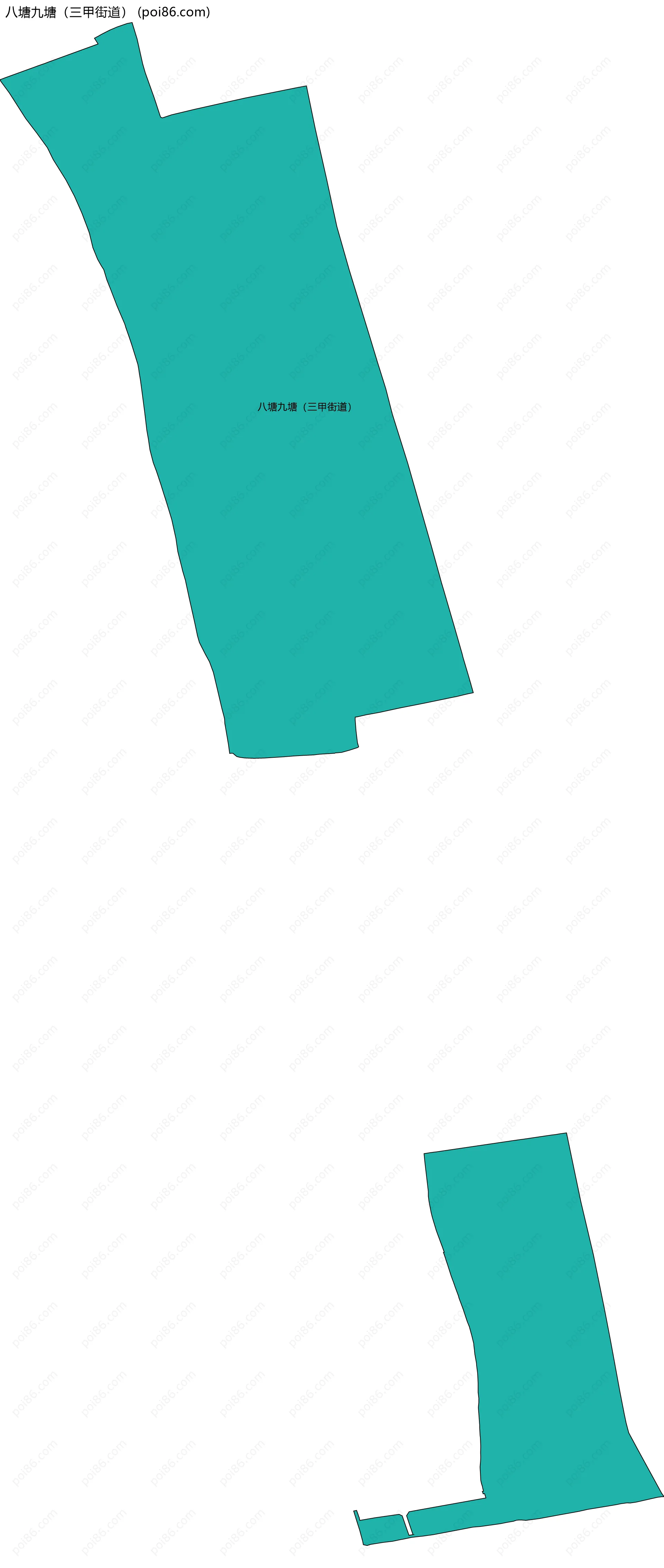 八塘九塘（三甲街道）边界地图