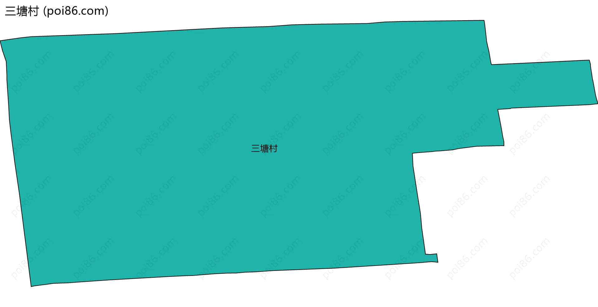 三塘村边界地图