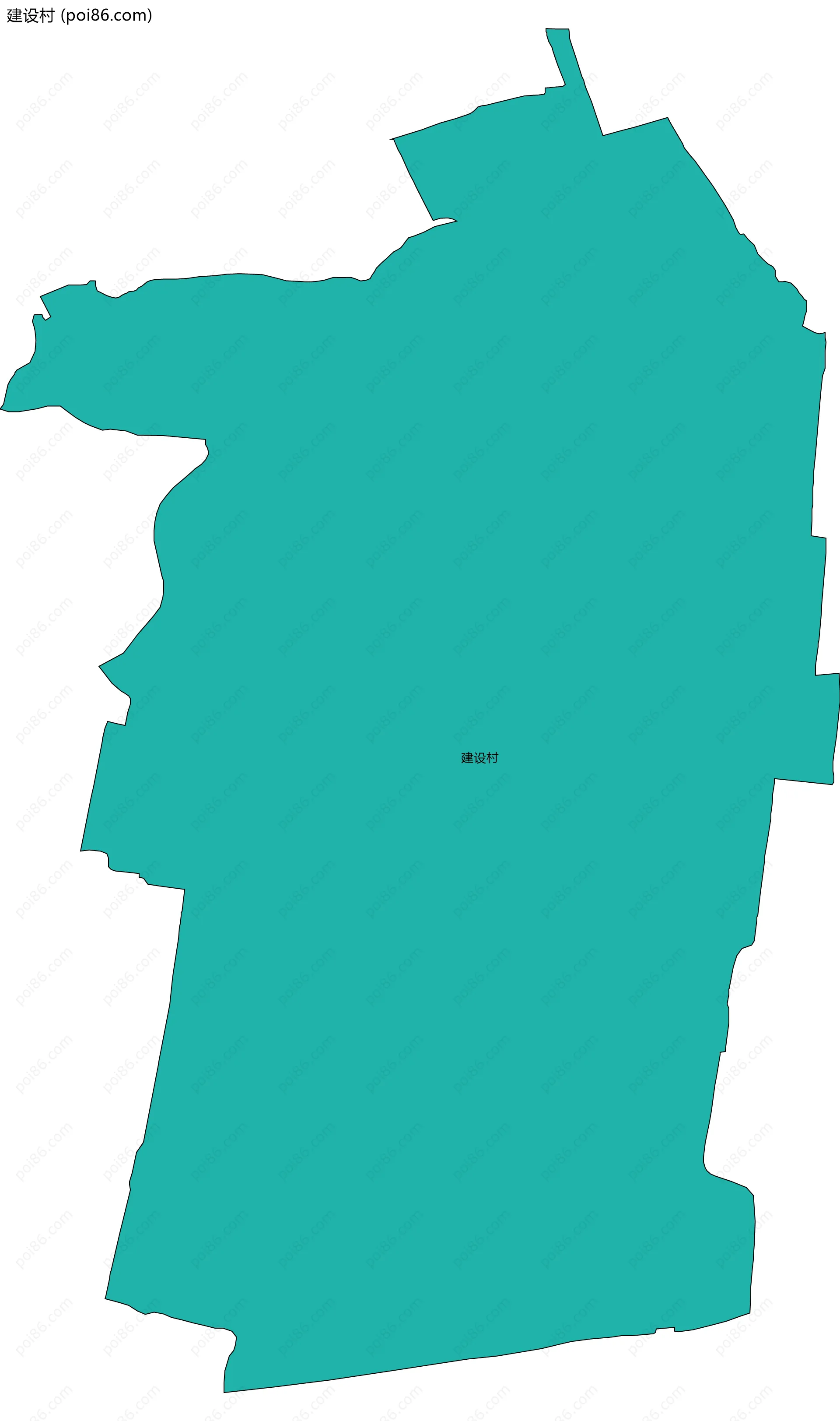 建设村边界地图