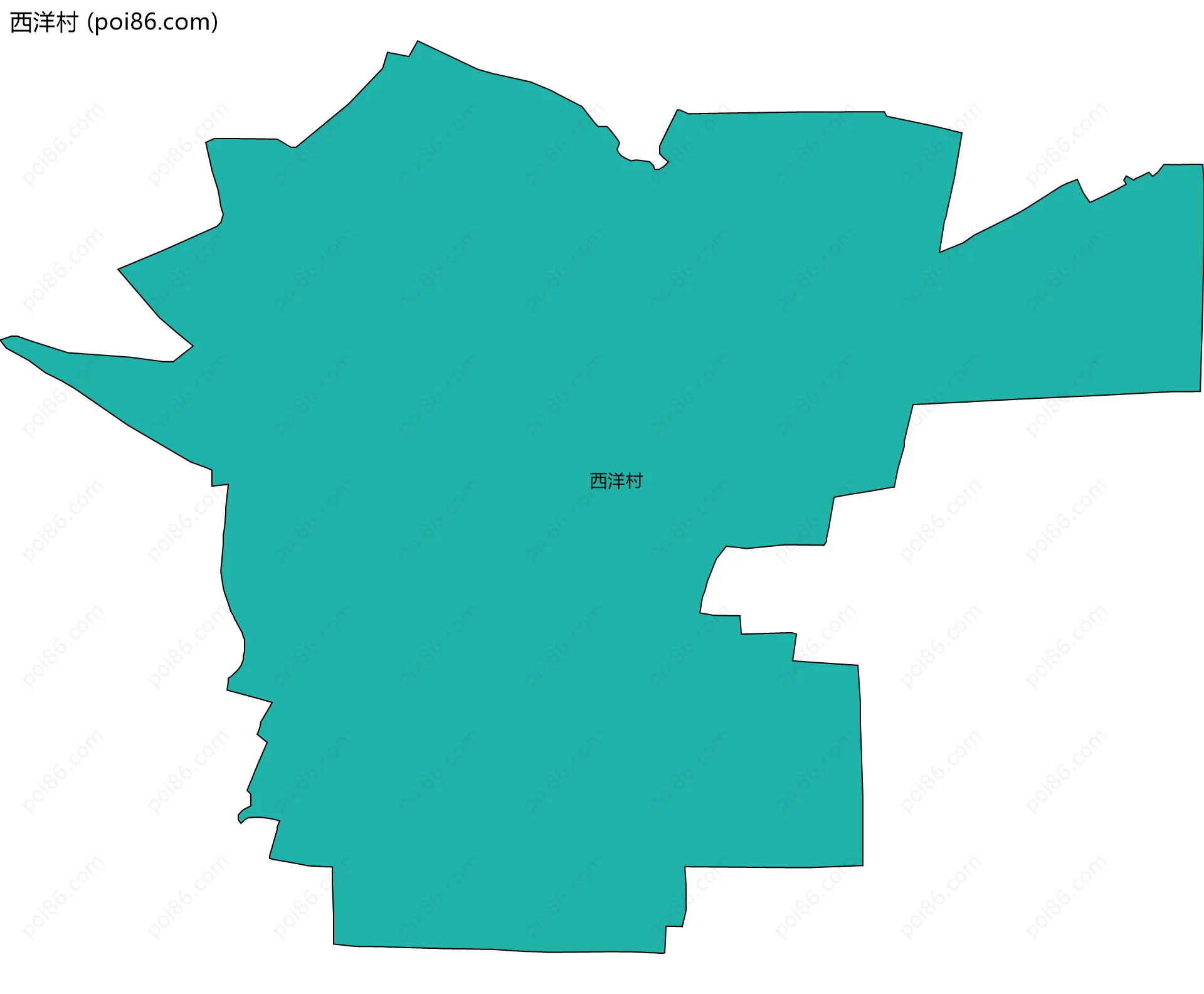 西洋村边界地图
