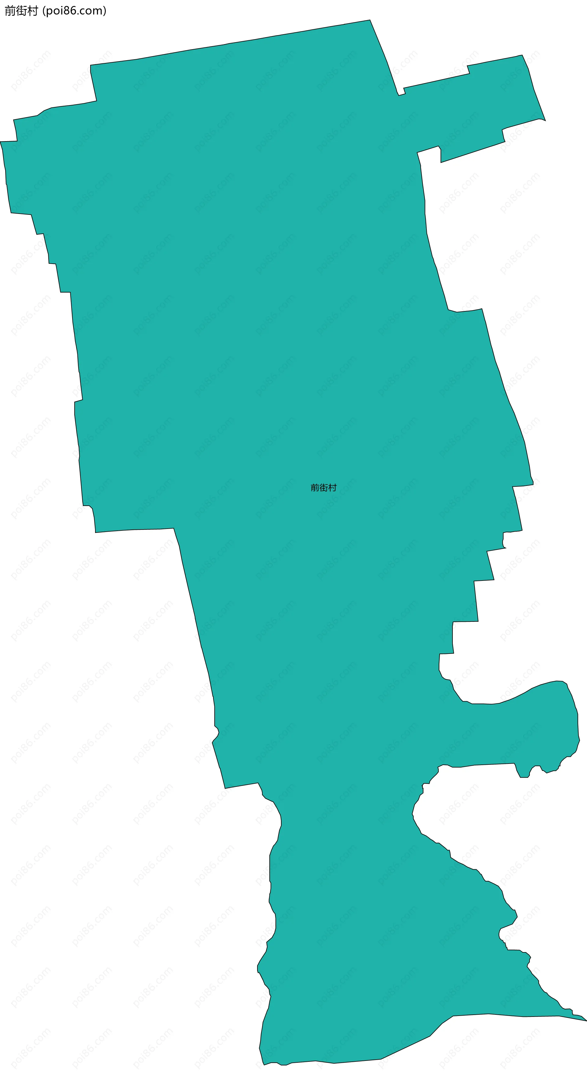 前街村边界地图