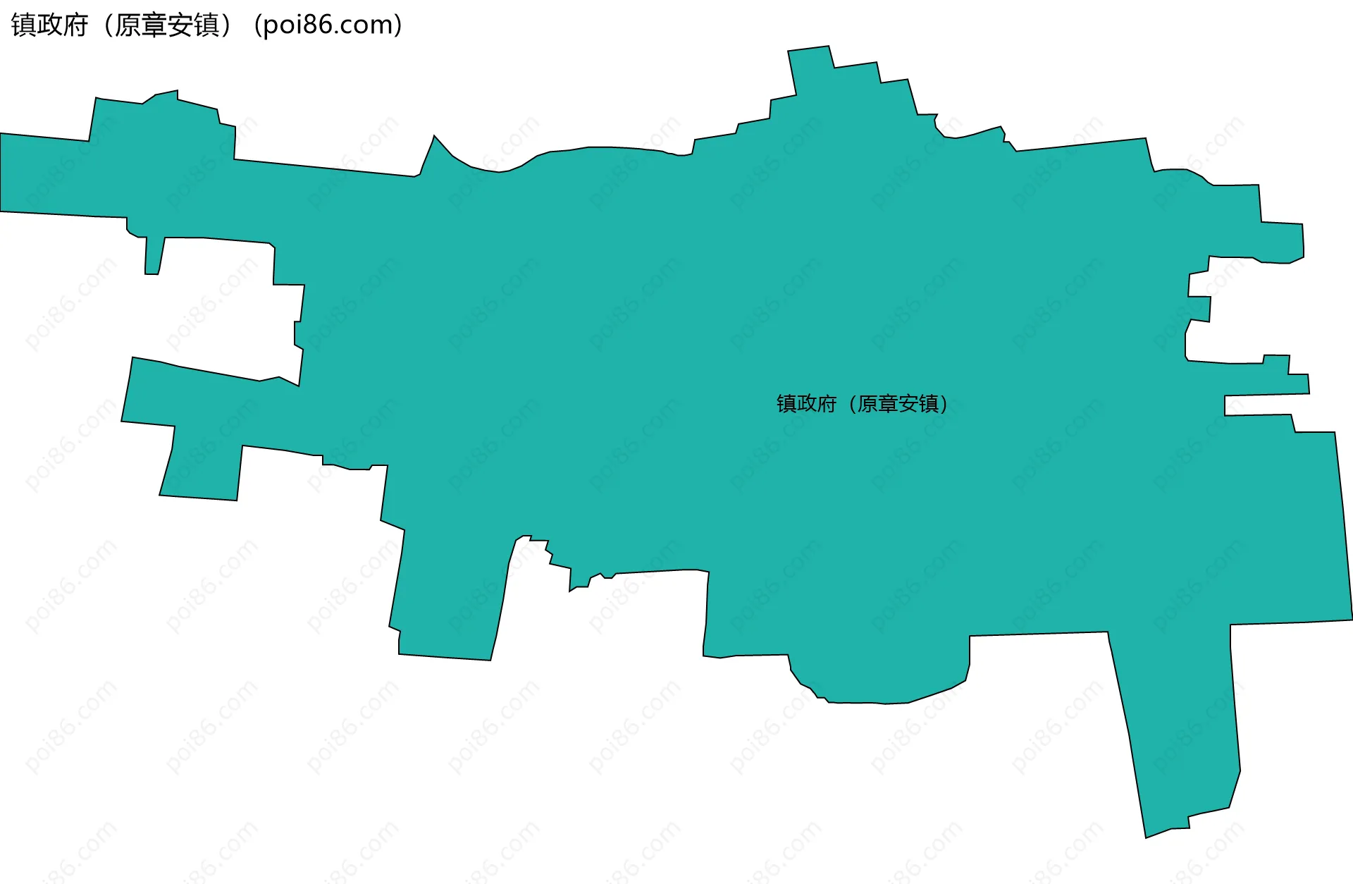 镇政府（原章安镇）边界地图