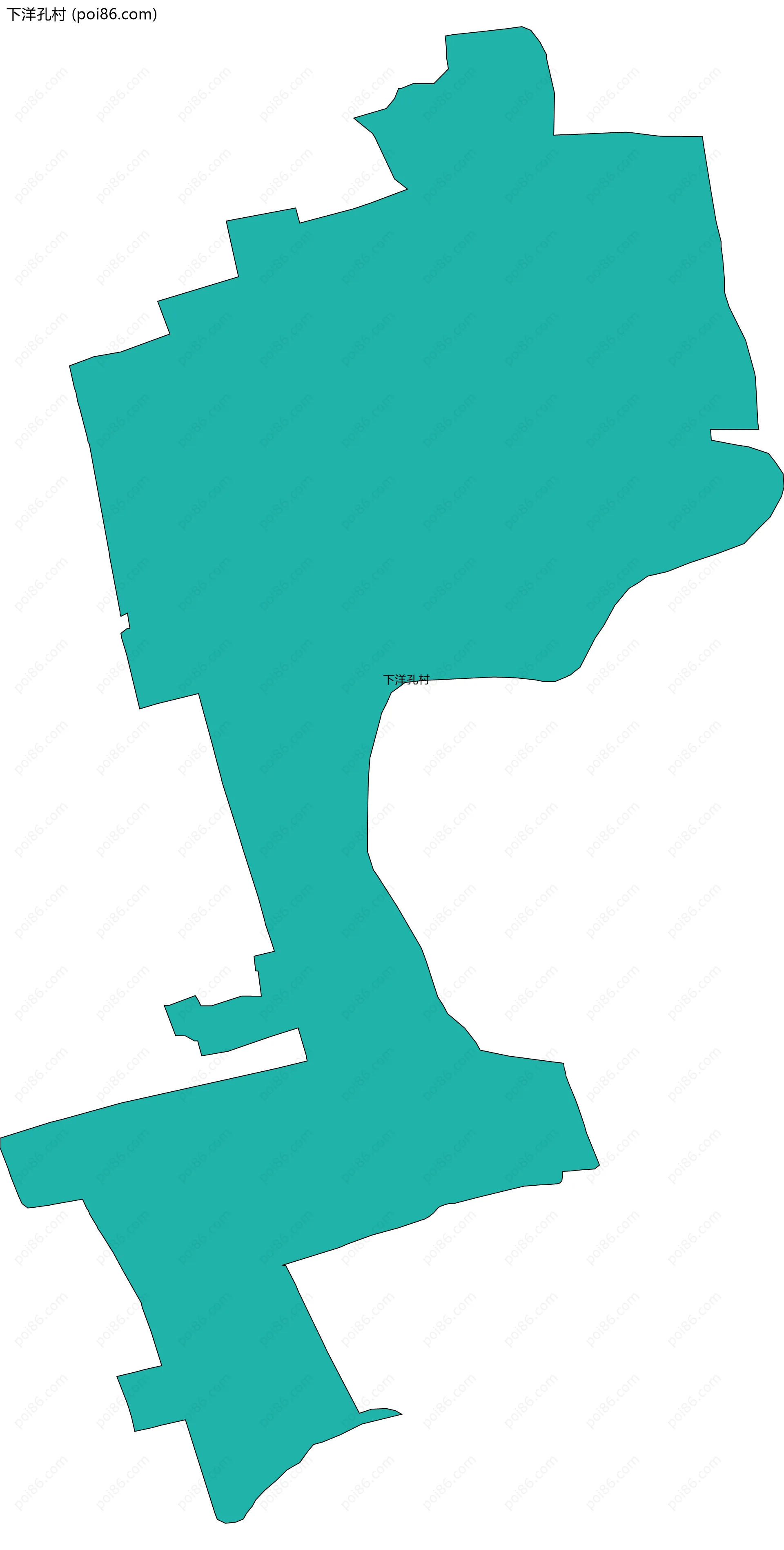 下洋孔村边界地图