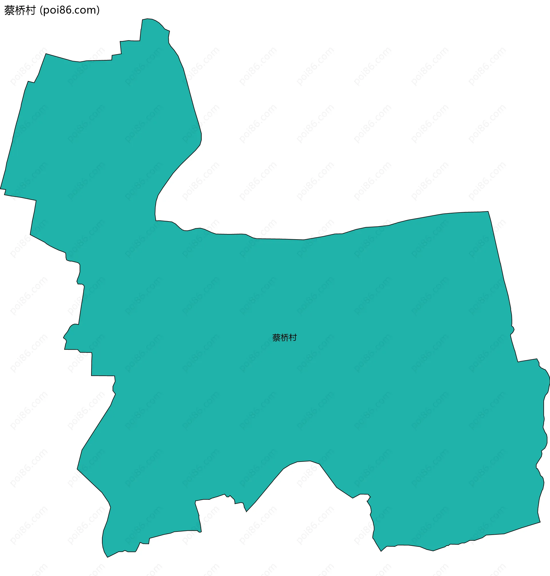 蔡桥村边界地图