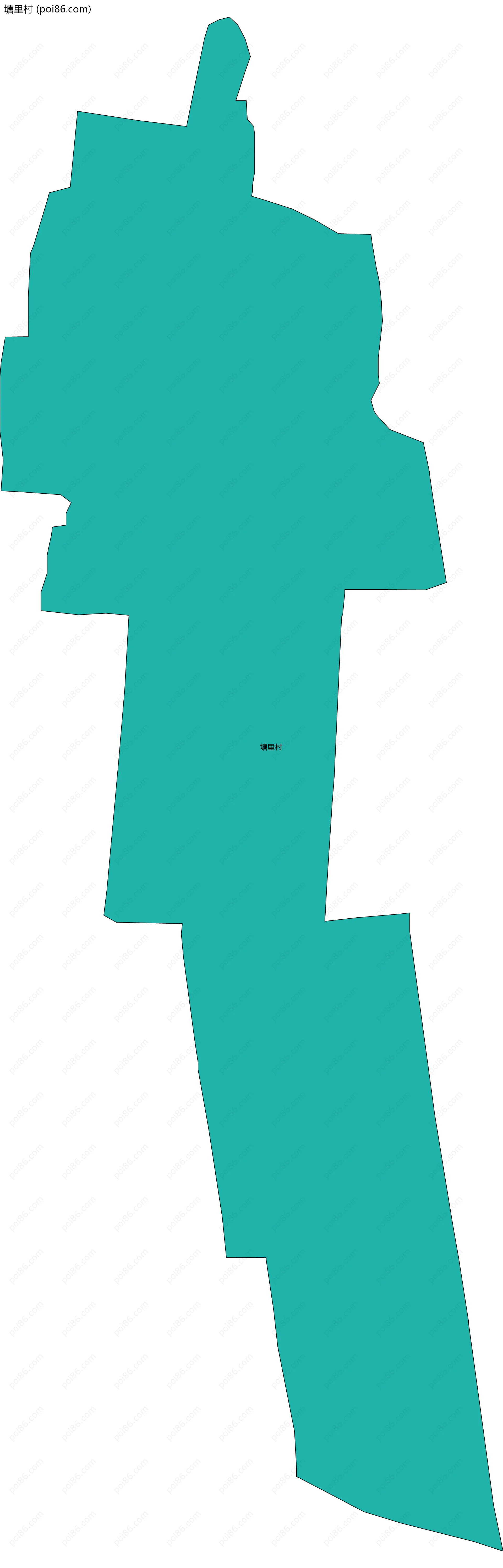 塘里村边界地图