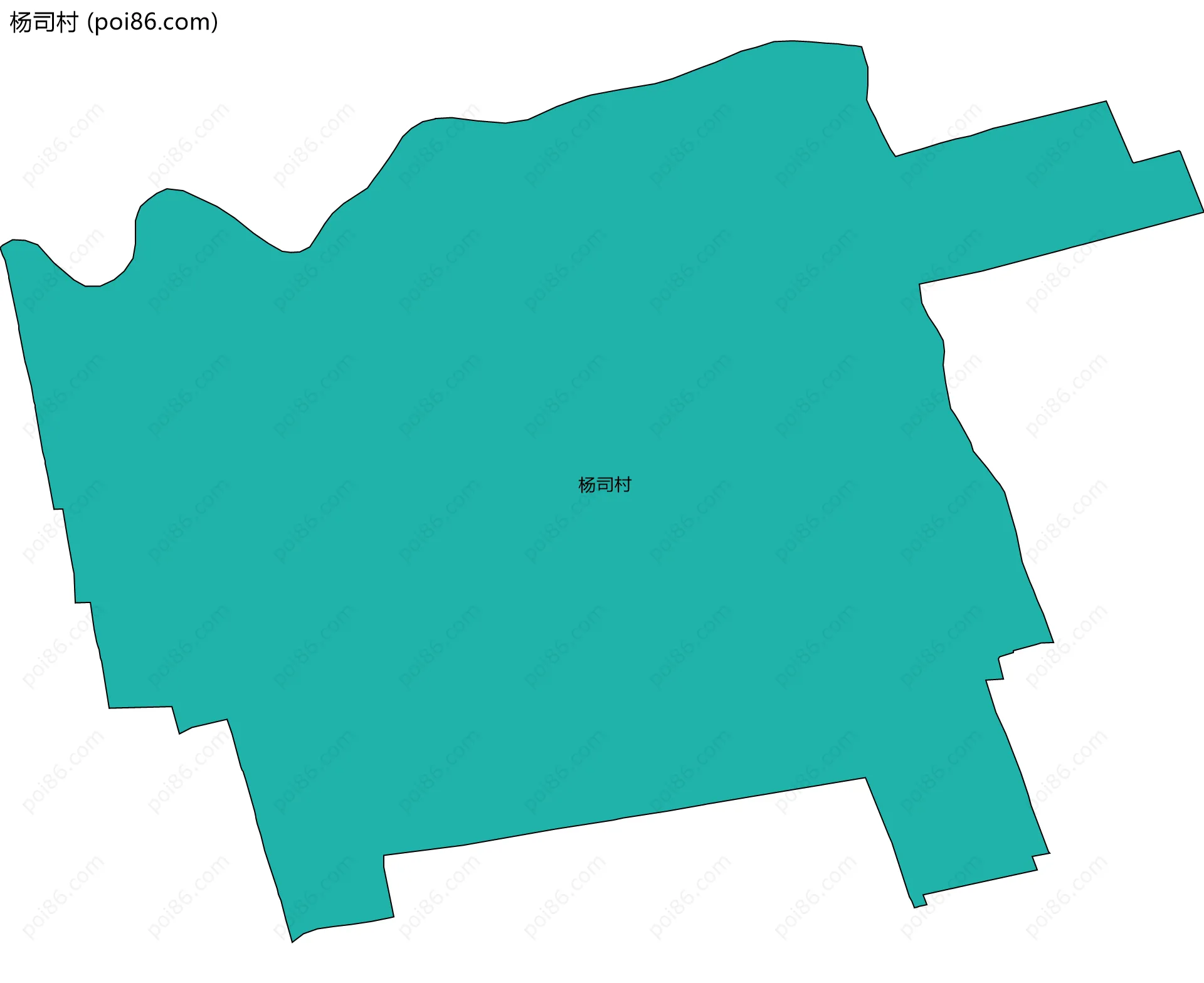 杨司村边界地图