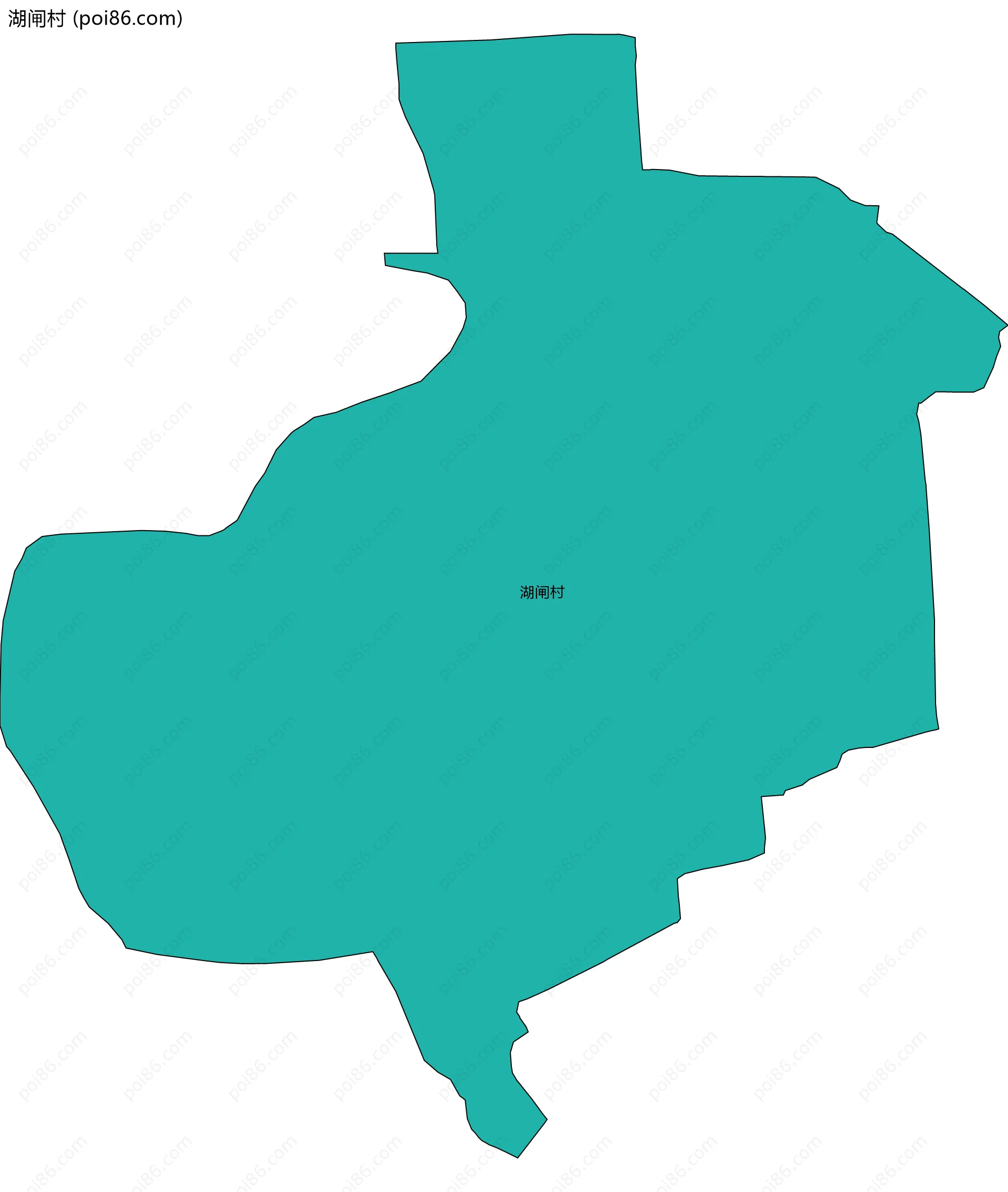 湖闸村边界地图