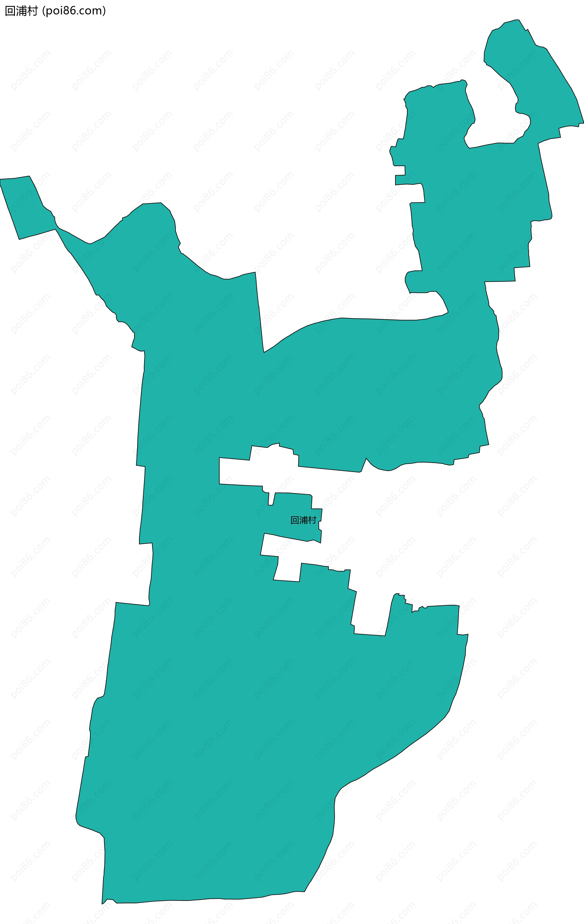 回浦村边界地图