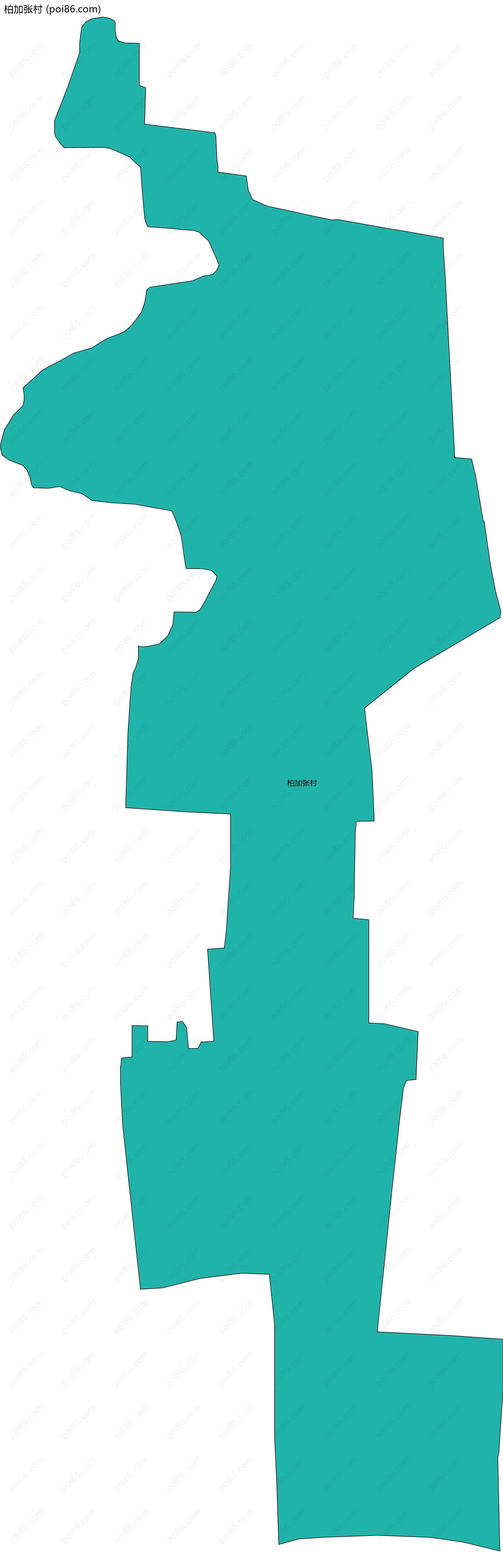 柏加张村边界地图