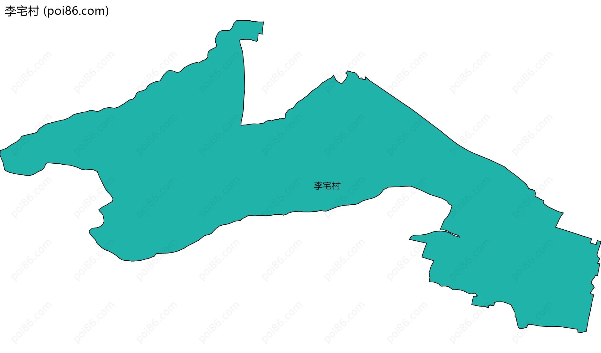 李宅村边界地图