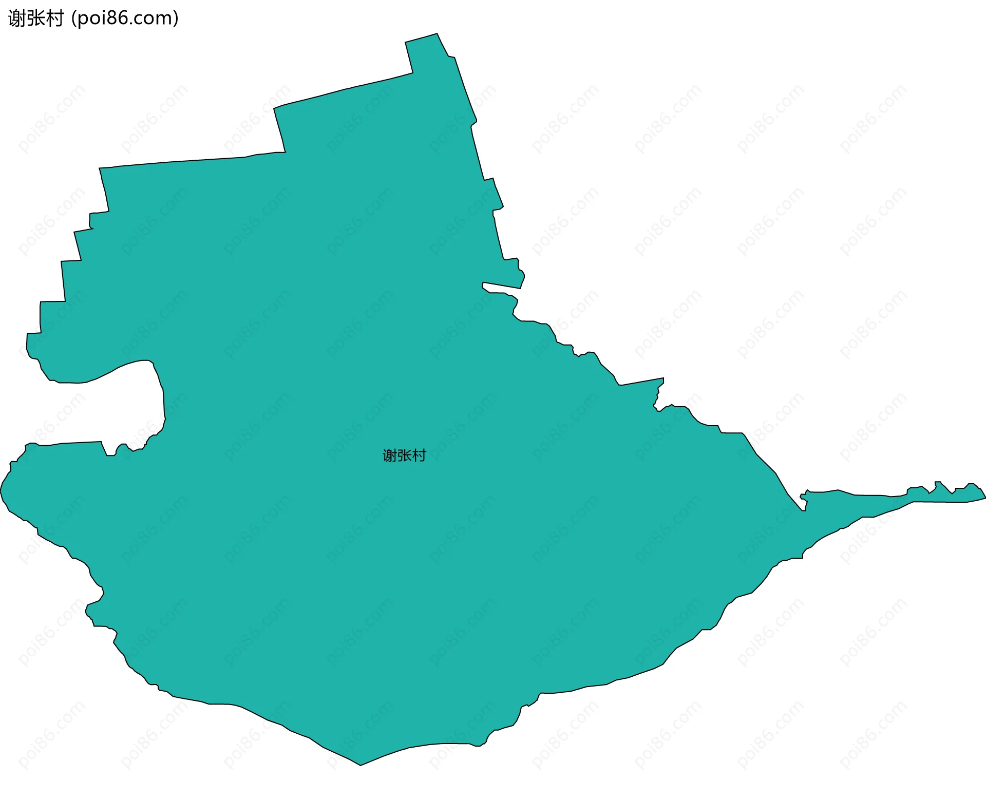 谢张村边界地图