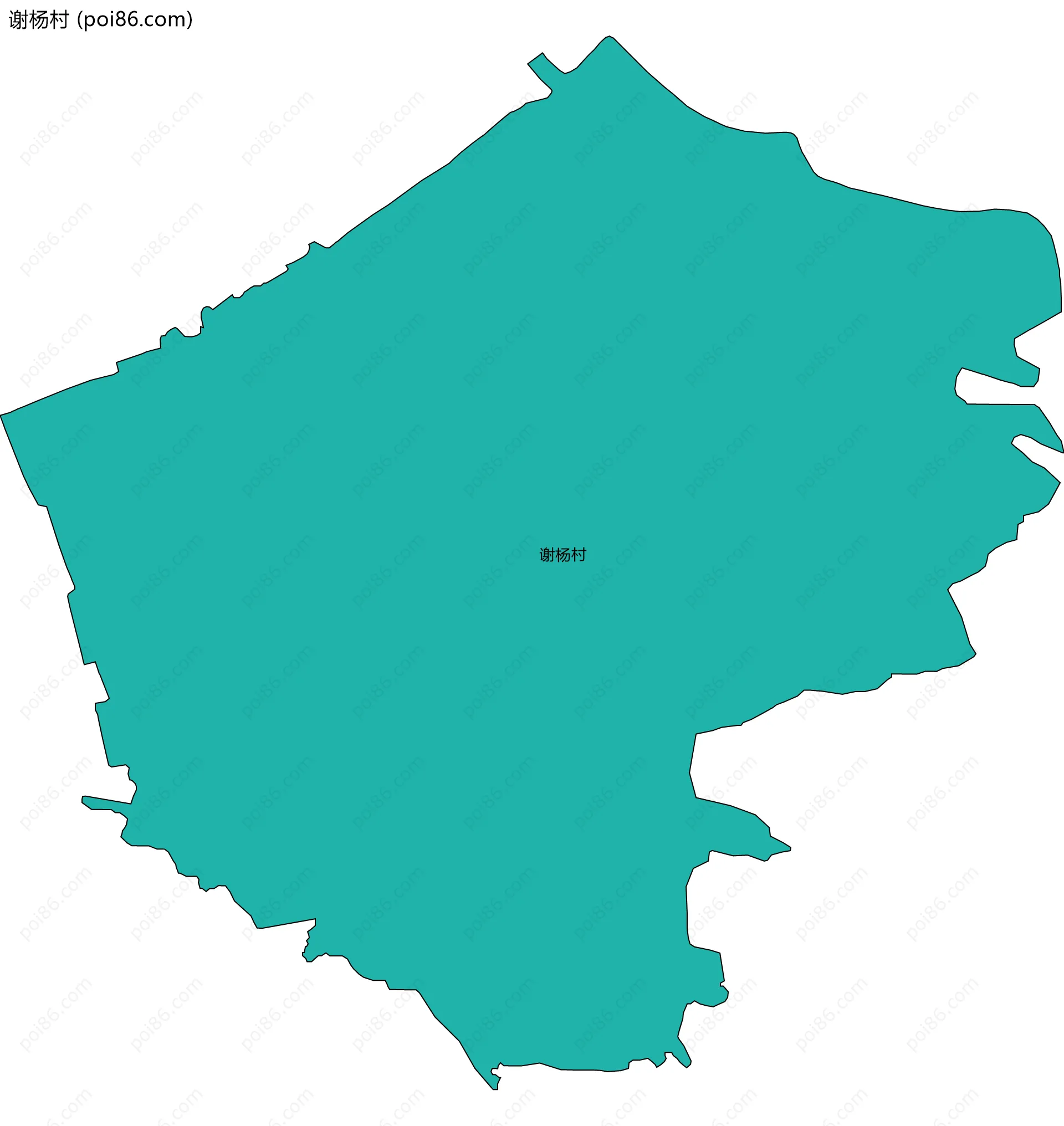 谢杨村边界地图