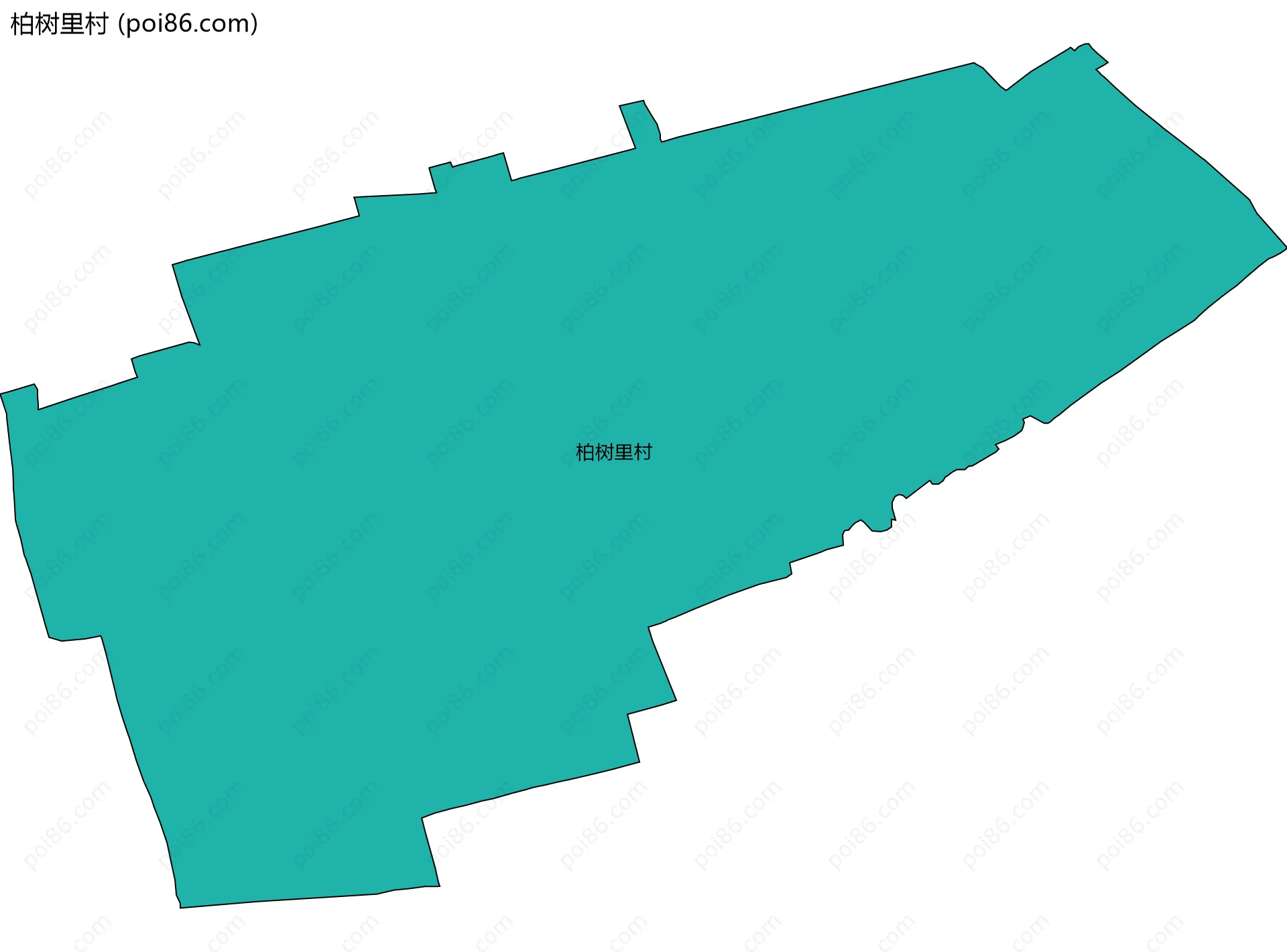 柏树里村边界地图