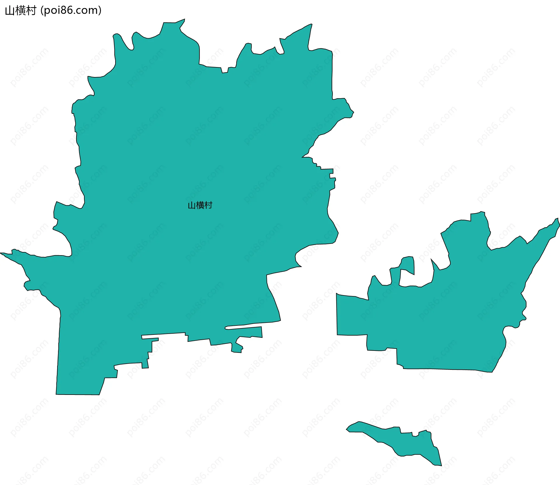 山横村边界地图