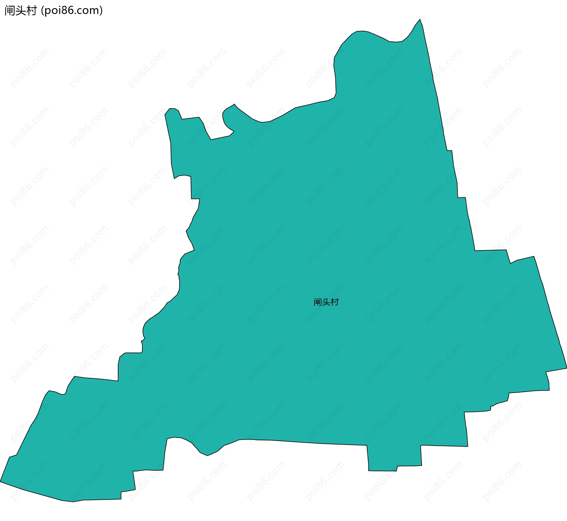闸头村边界地图