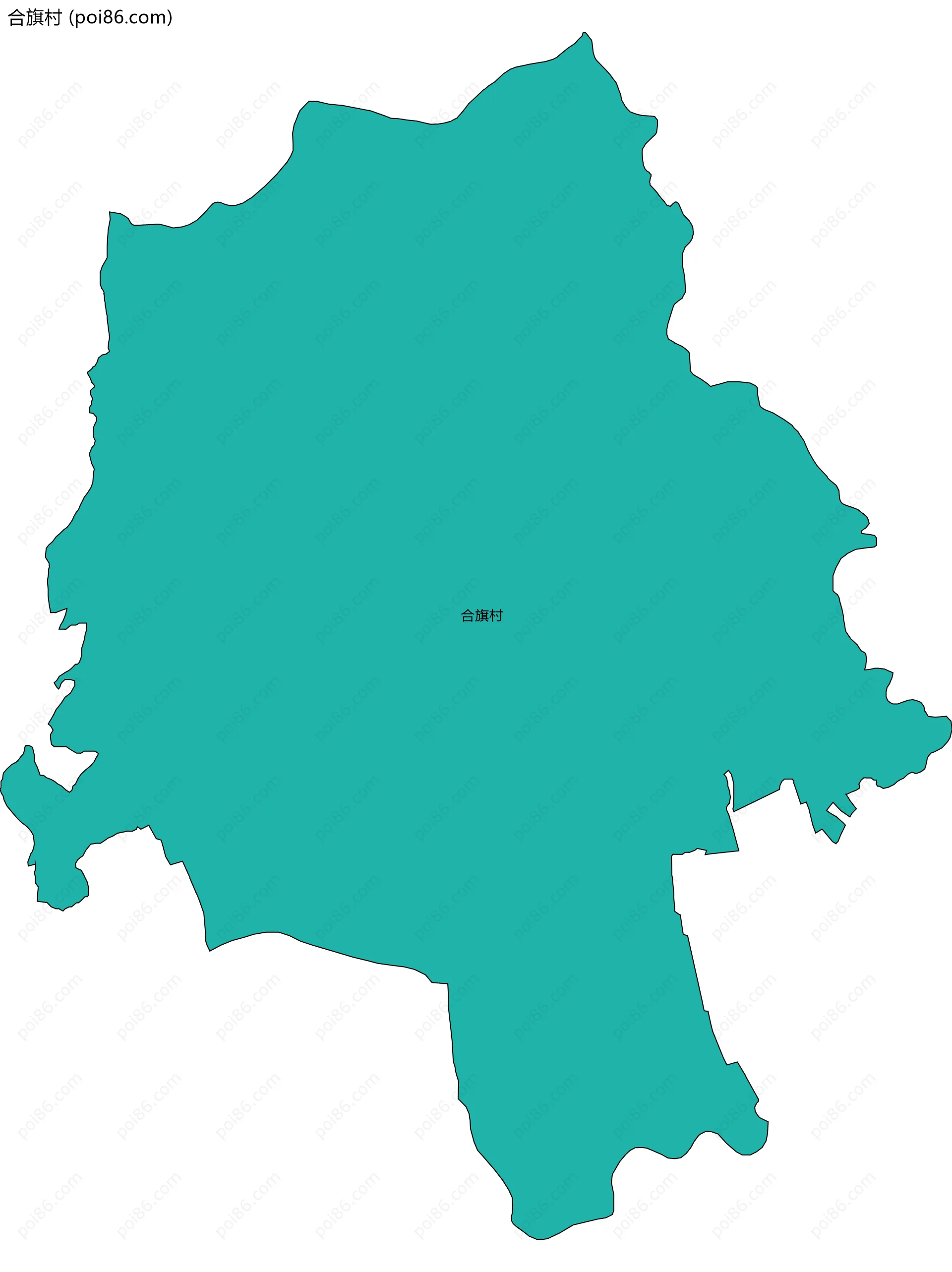 合旗村边界地图