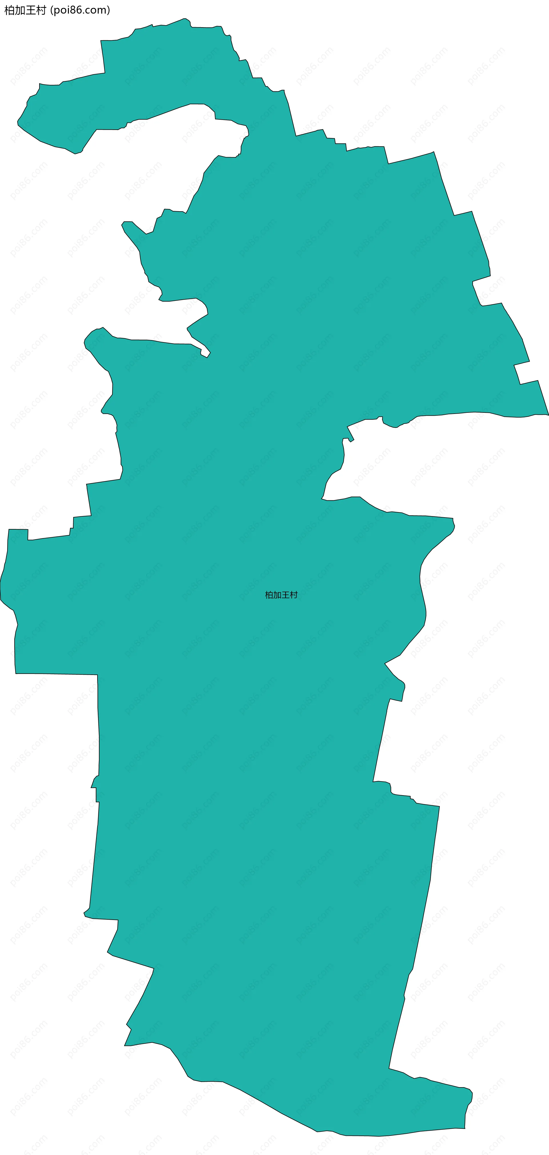 柏加王村边界地图