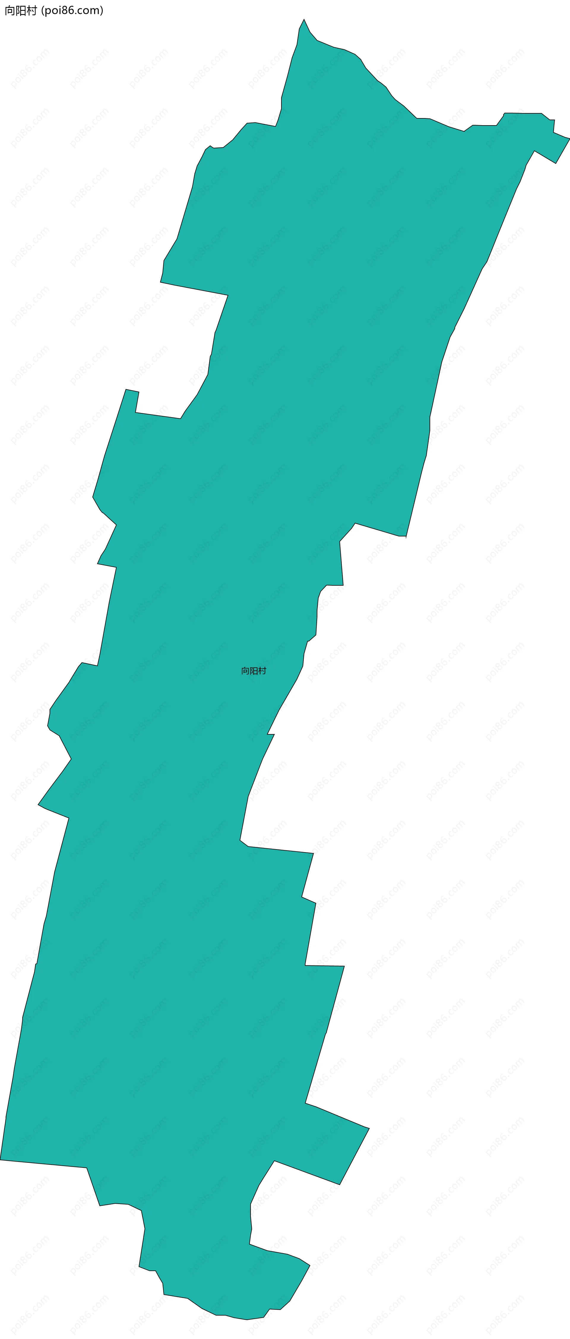 向阳村边界地图