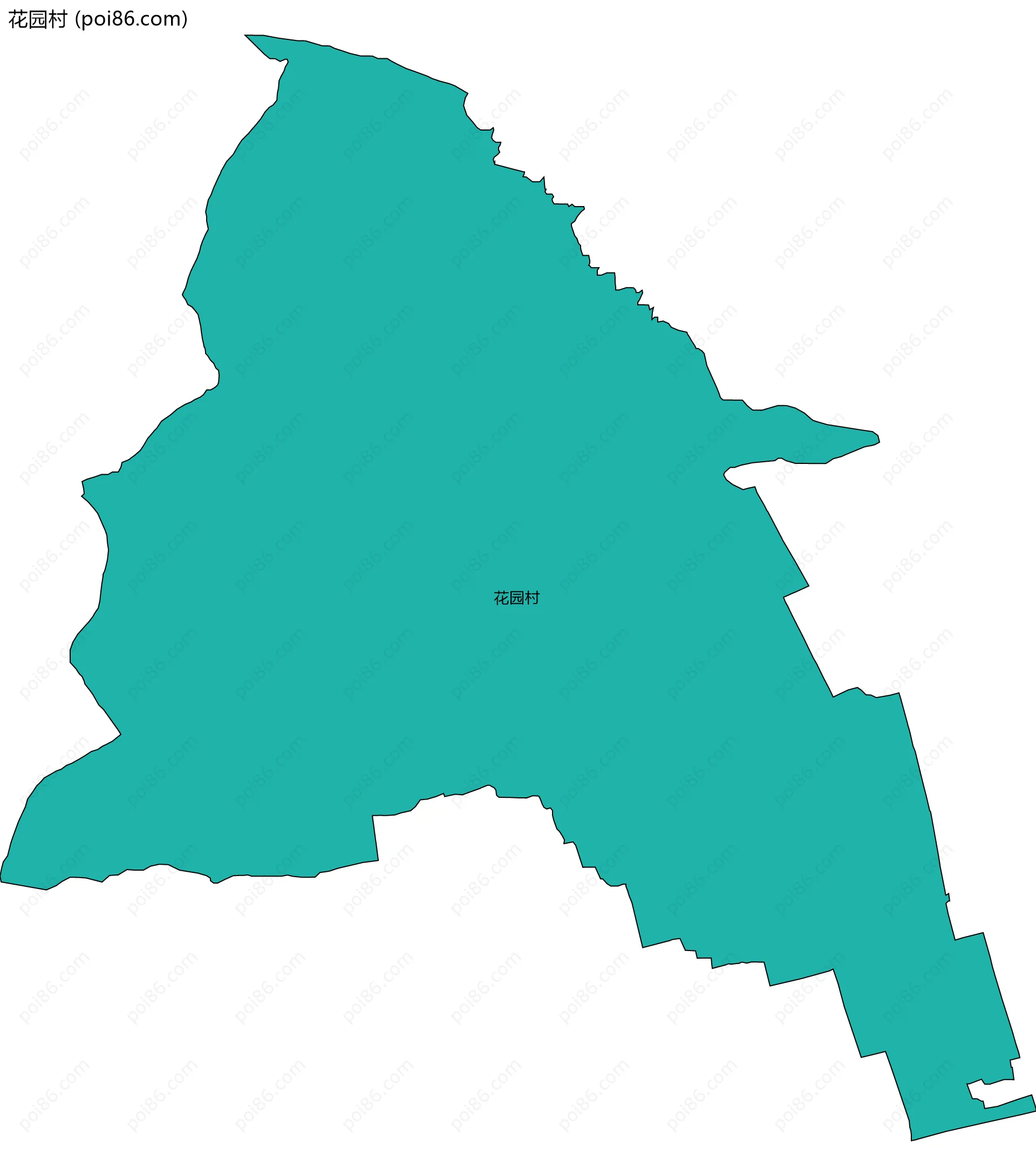 花园村边界地图