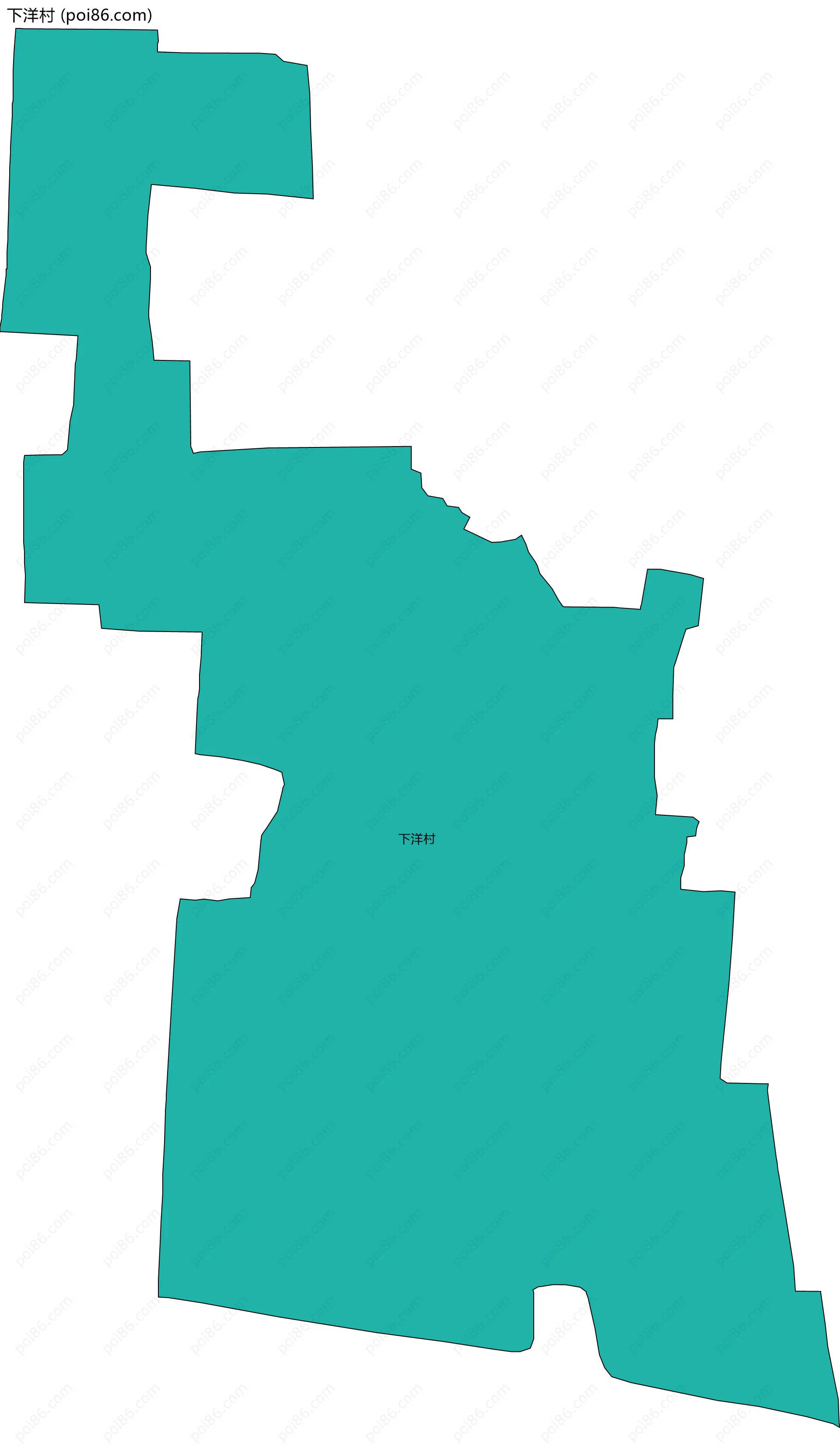 下洋村边界地图