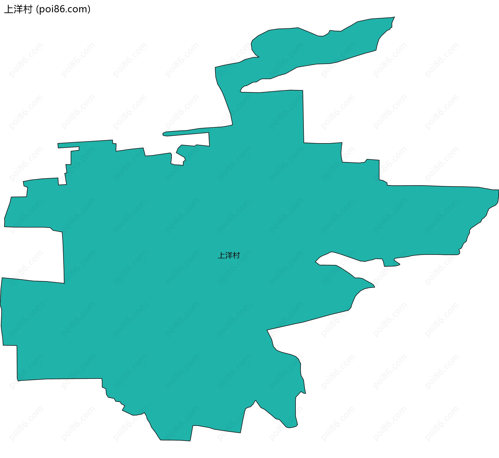 上洋村边界地图