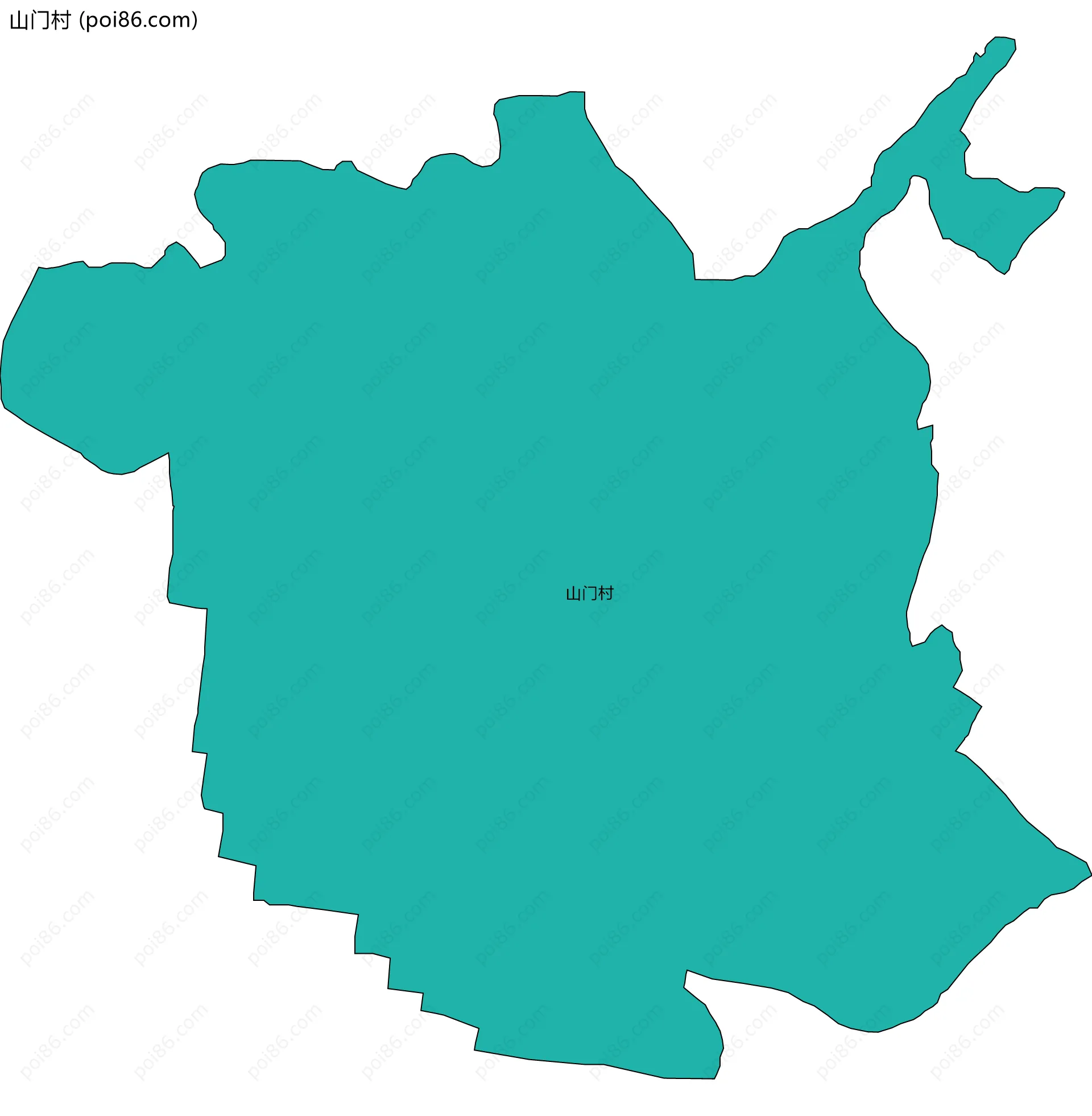 山门村边界地图
