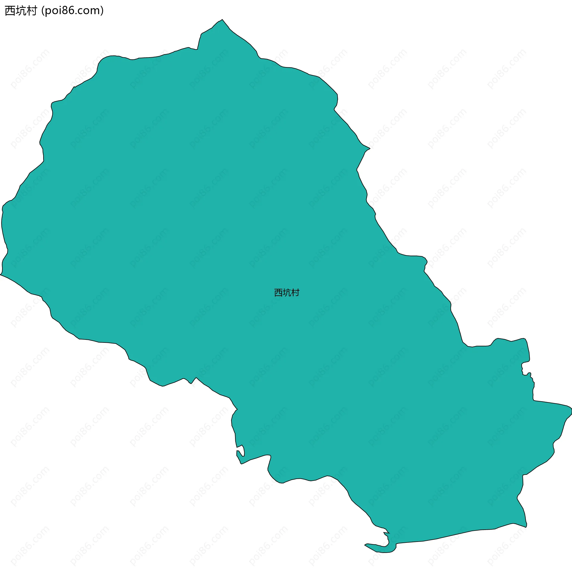 西坑村边界地图