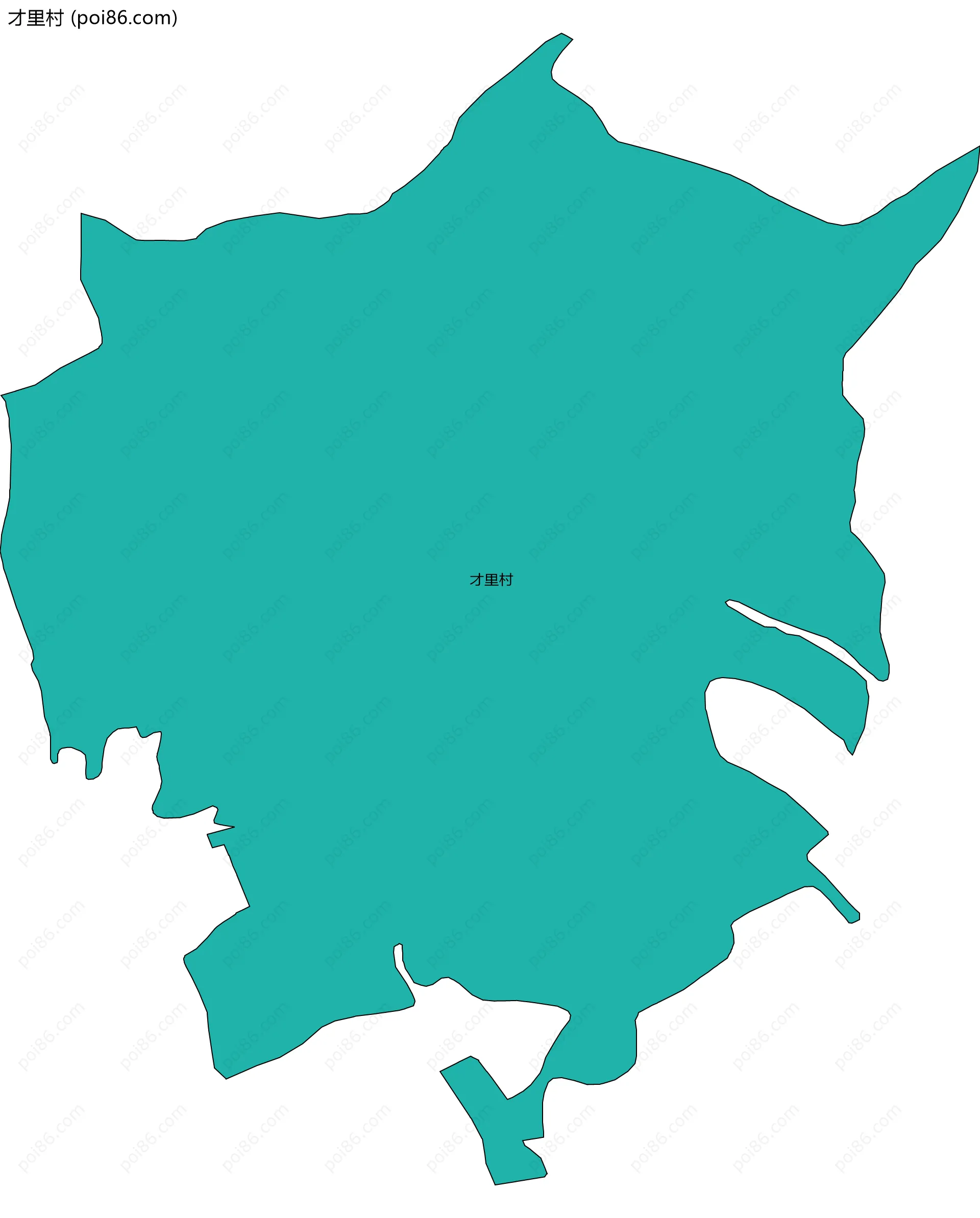 才里村边界地图