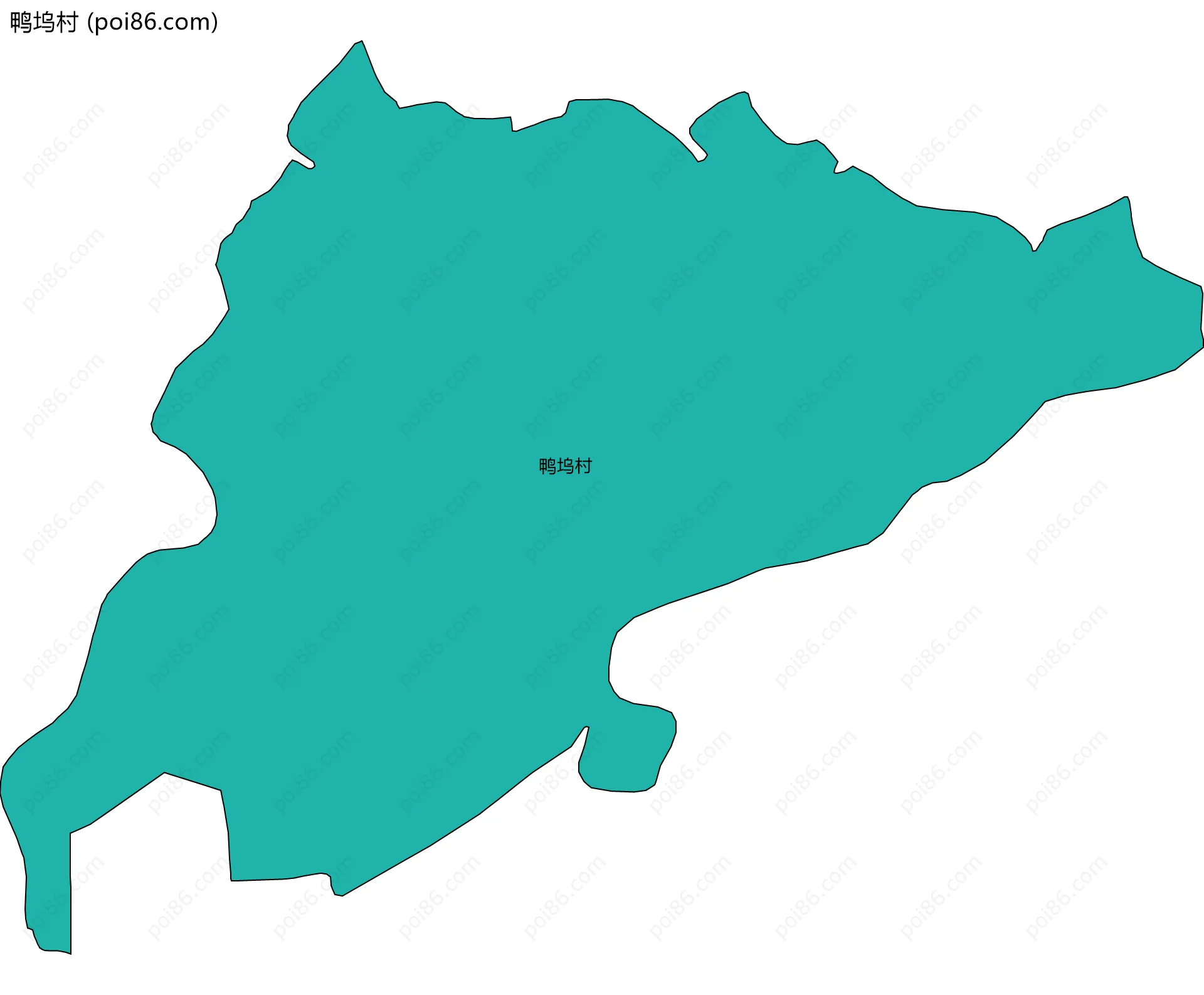 鸭坞村边界地图